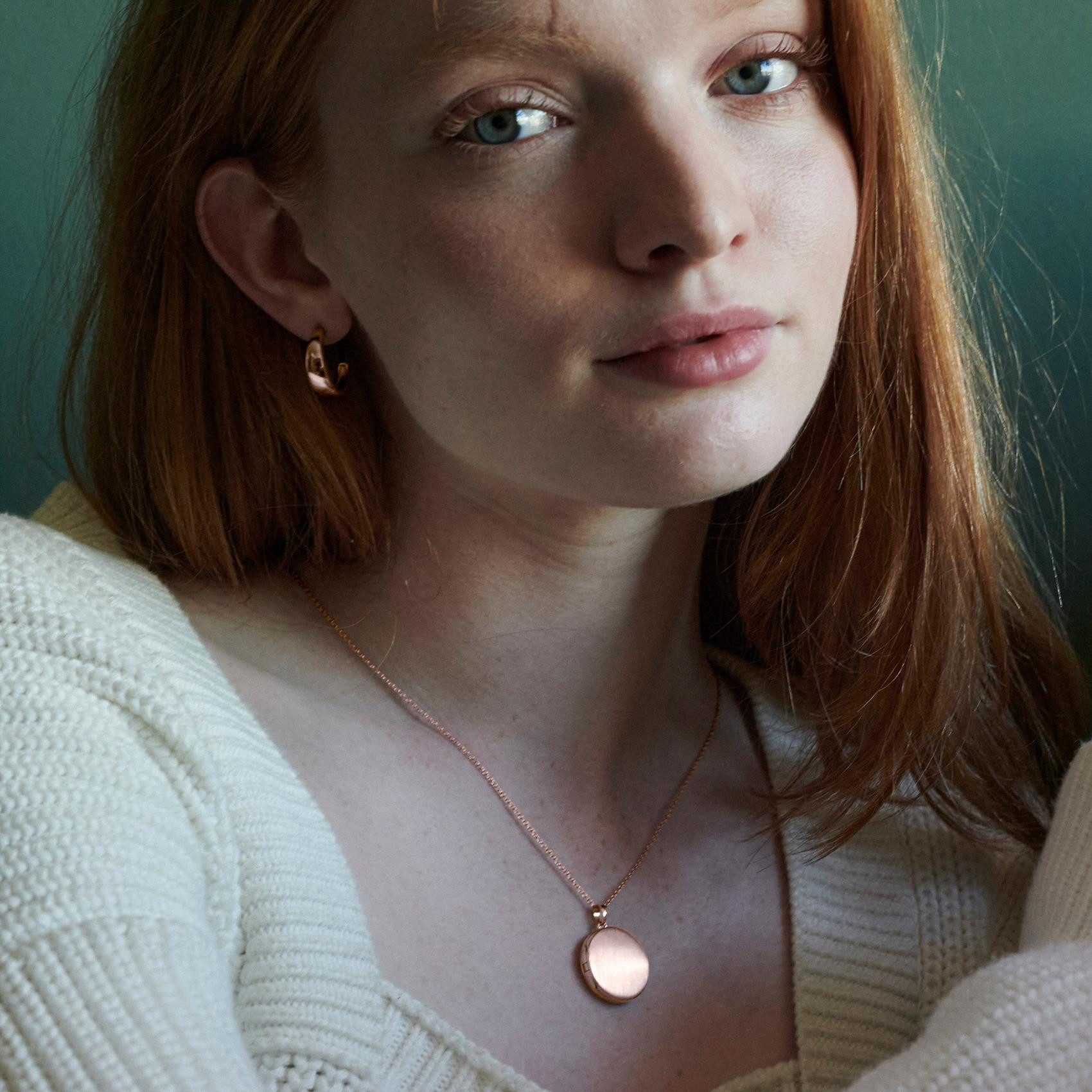 Amoonic Amulett Medaillon Rund zum Öffnen für Bilder Silber 925 Kette für F günstig online kaufen