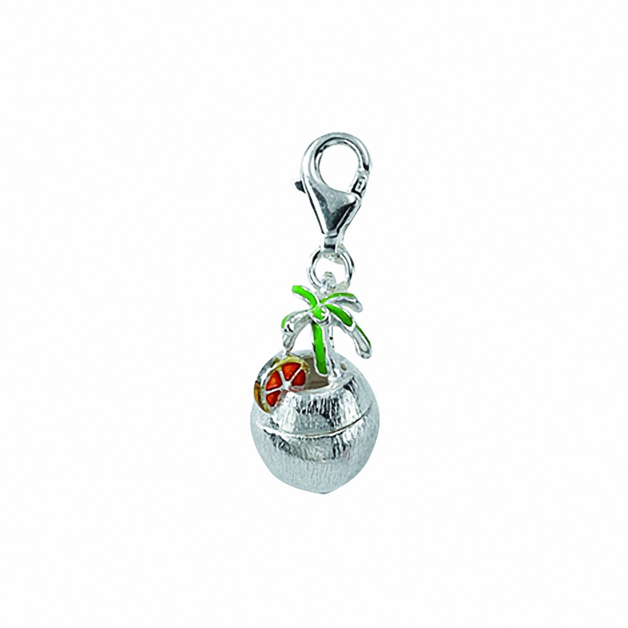 Adelia´s Kette ohne Anhänger 925 Silber Charms Anhänger, Schmuckset - Set  mit Halskette, Maße des Anhängers - Breite 13,7 mm - Höhe 19,8 mm | Silberketten