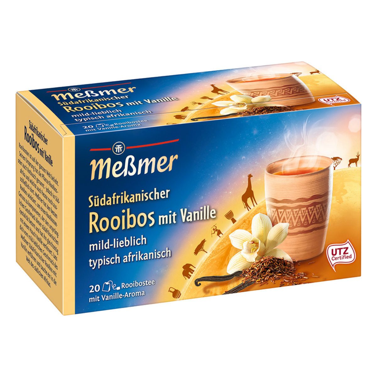 Meßmer Tee, Meßmer Südafrikanischer Rooibostee mit Vanille Aroma mild lieblich 35g