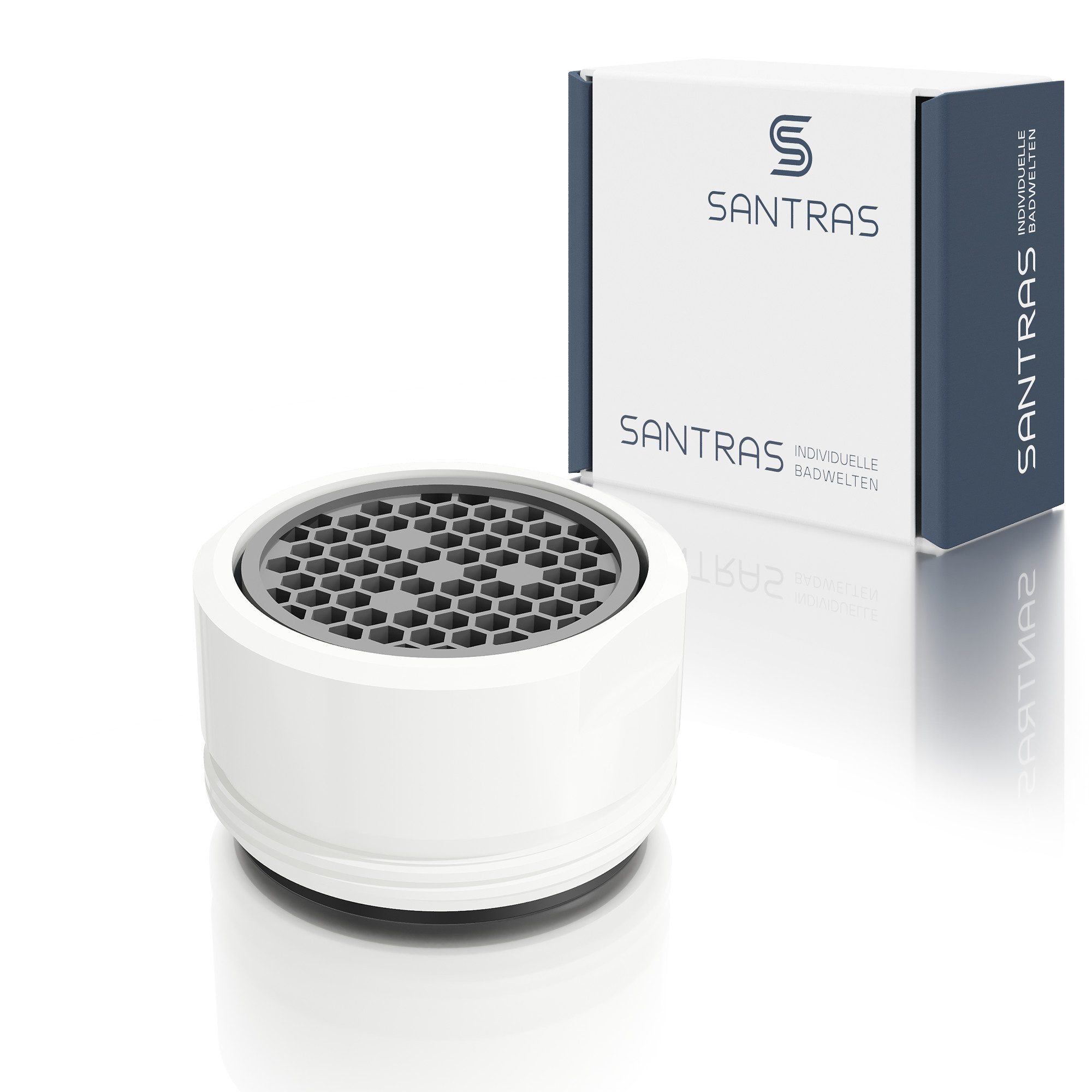 Santras Waschtischarmatur Luftsprudler / Strahlregler M24 in Weiß (RAL 9003)