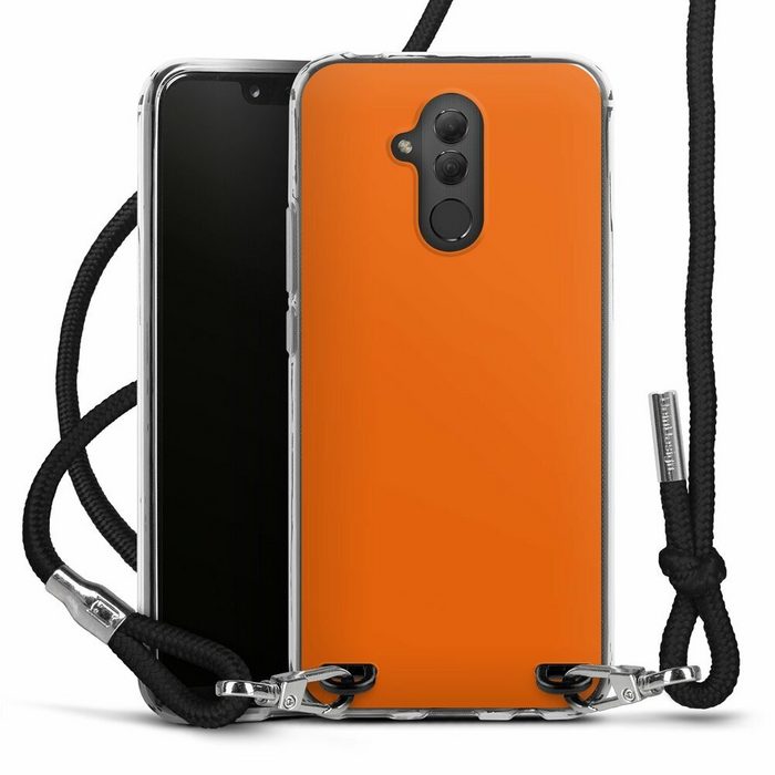 DeinDesign Handyhülle einfarbig orange Farbe Mandarine Huawei Mate 20 Lite Handykette Hülle mit Band Case zum Umhängen