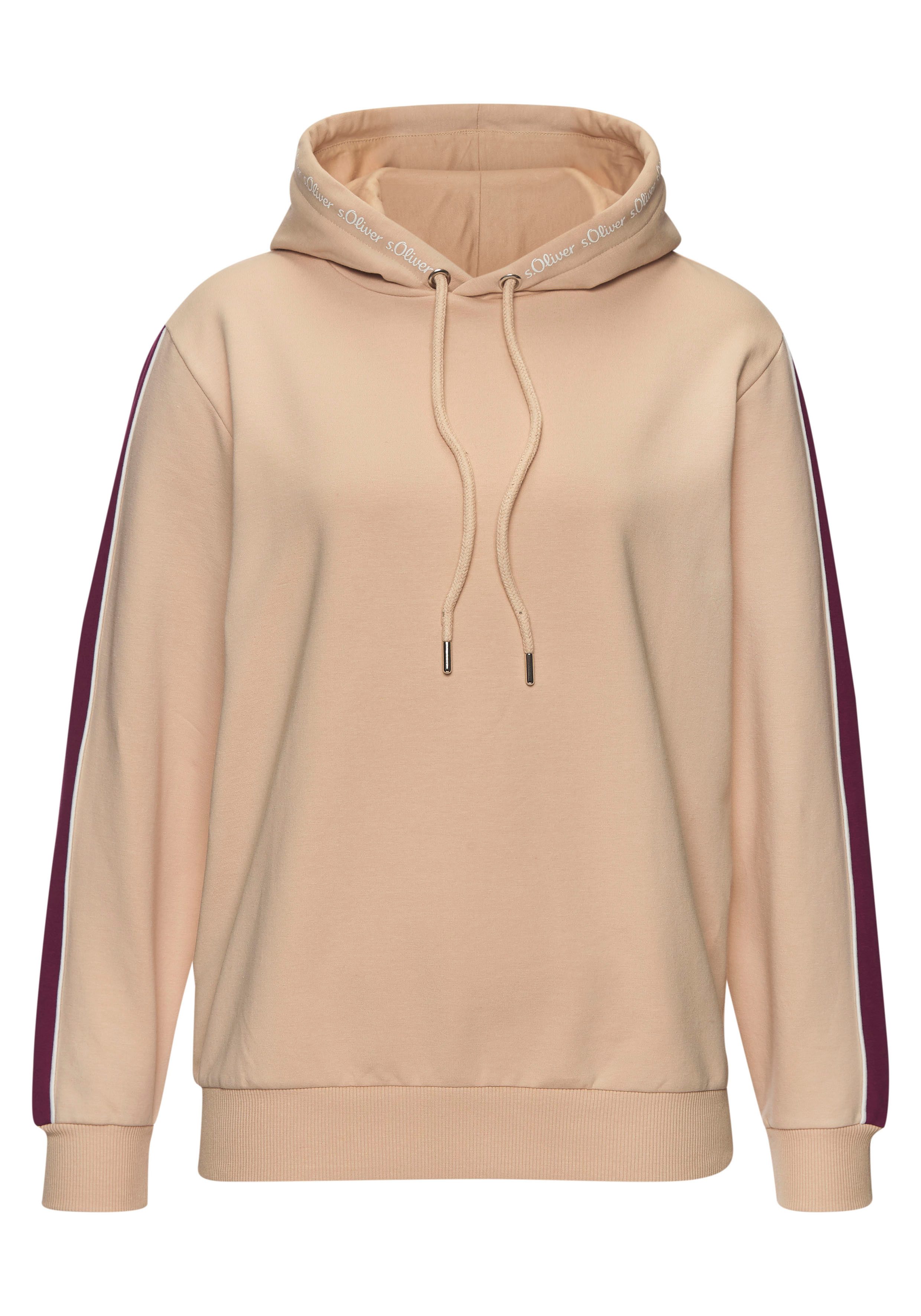 s.Oliver Hoodie mit Kontrast Einsätzen, Loungewear günstig online kaufen