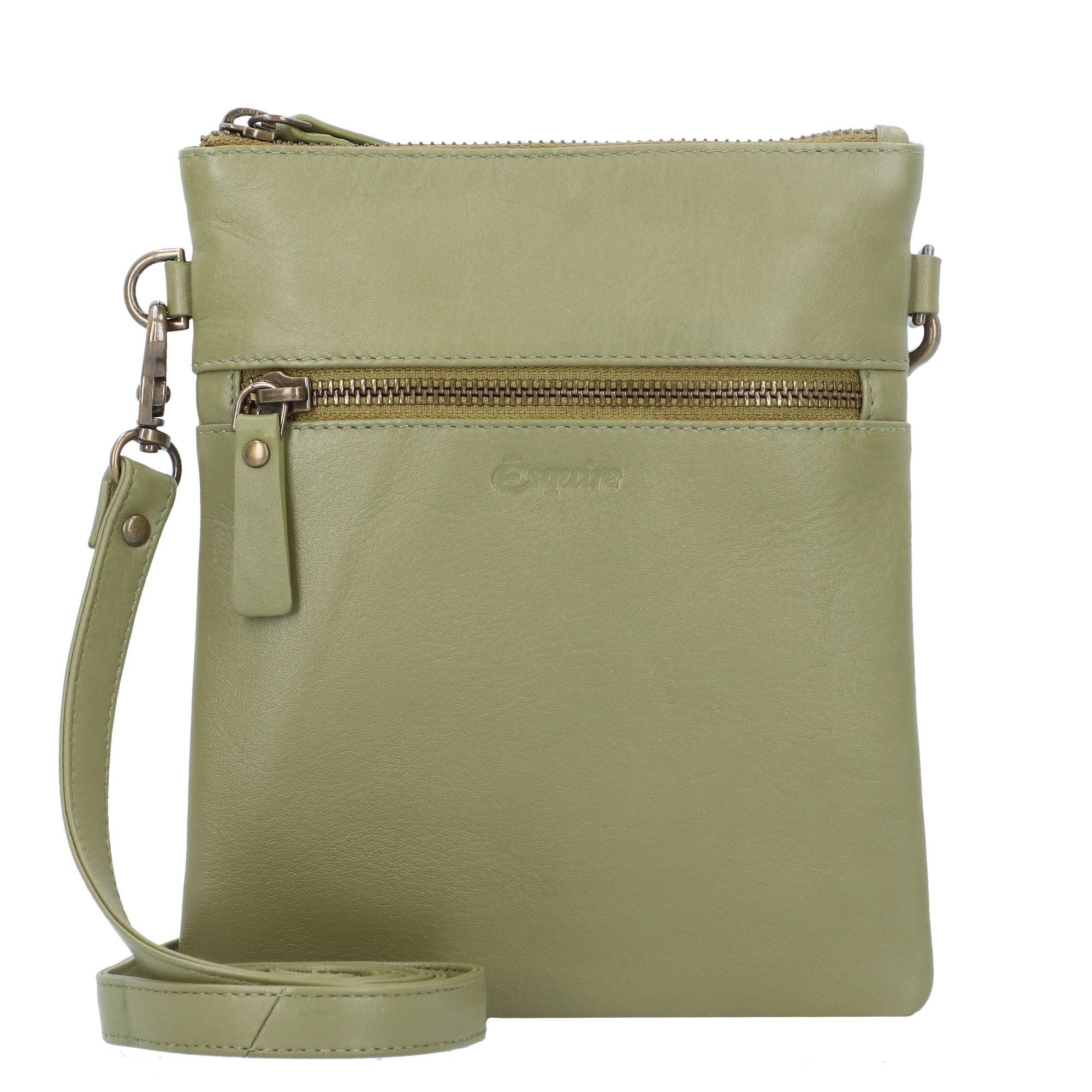 Esquire Peru, Umhängetasche Leder olive