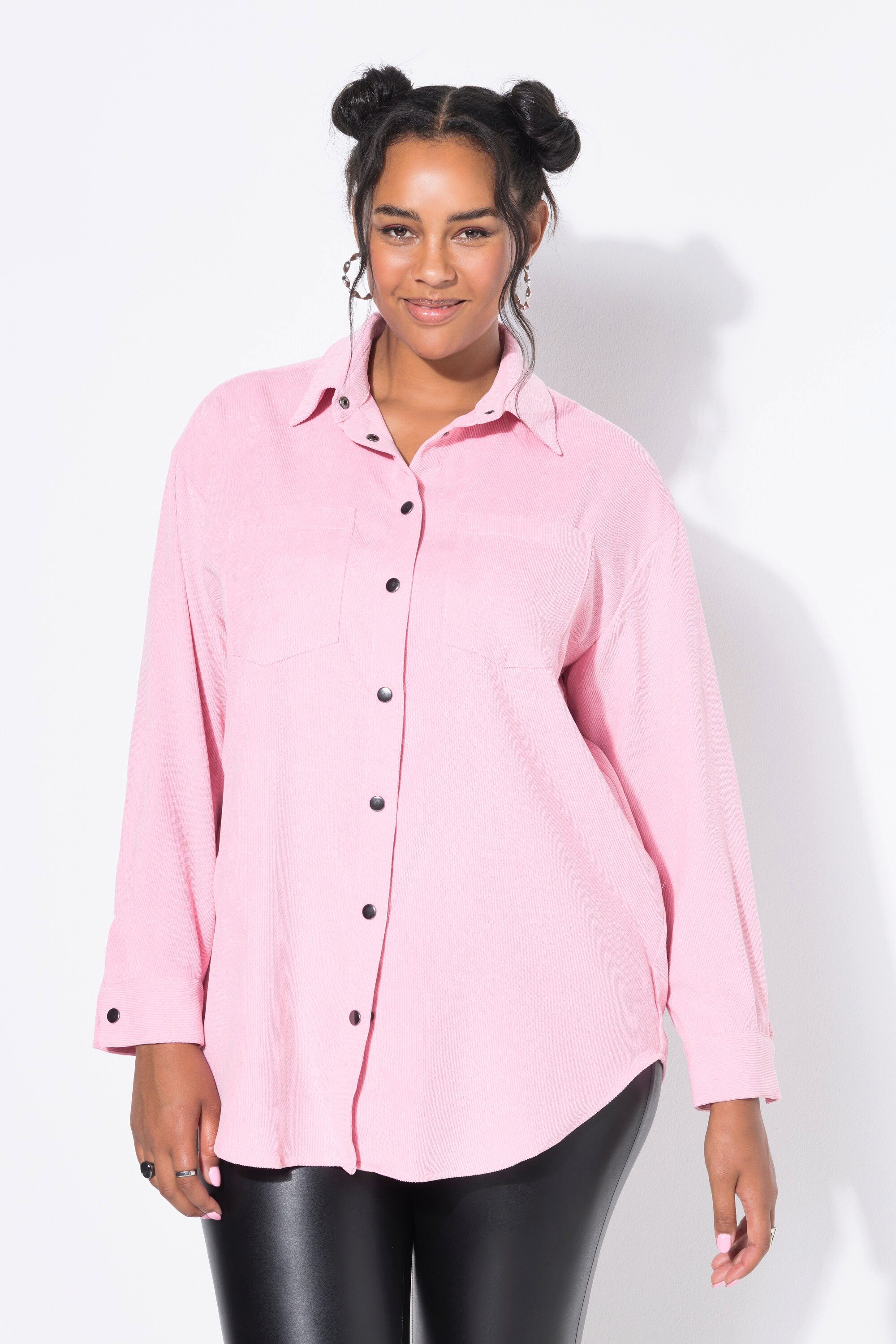 Studio Untold Hemdbluse Cord-Hemd oversized Hemdkragen günstig online kaufen