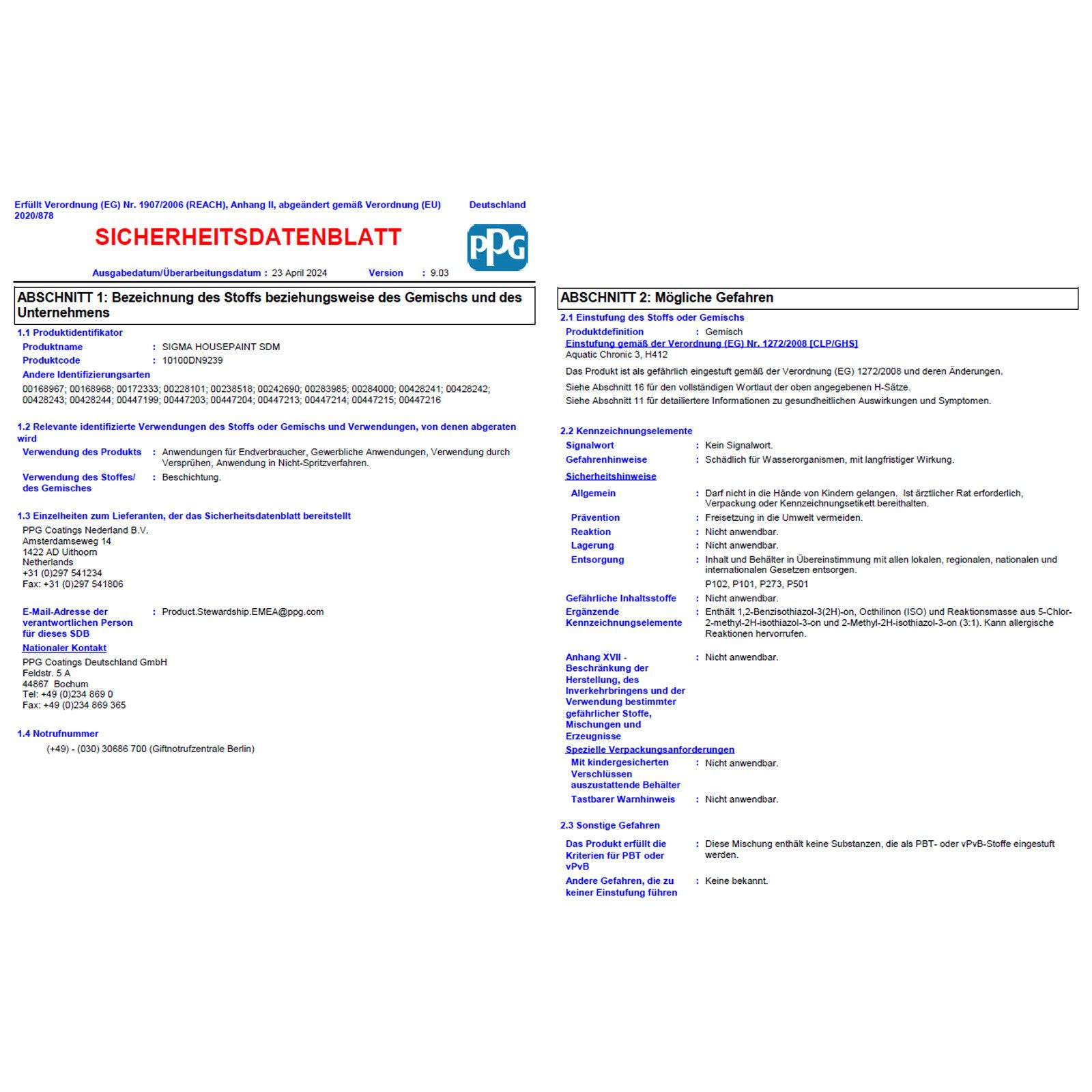 SIGMA Coatings Fassadenfarbe HOUSEPAINT - 12.5 LTR (WEISS)