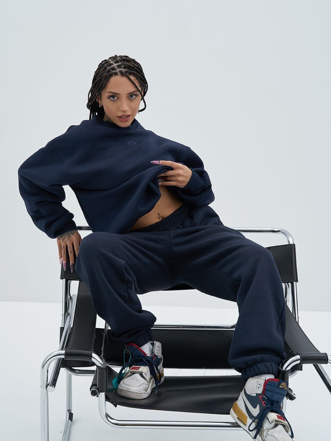 COFI Casuals Sweatshirt Basic Sweatshirt Oversize Fit Pullover Unisex