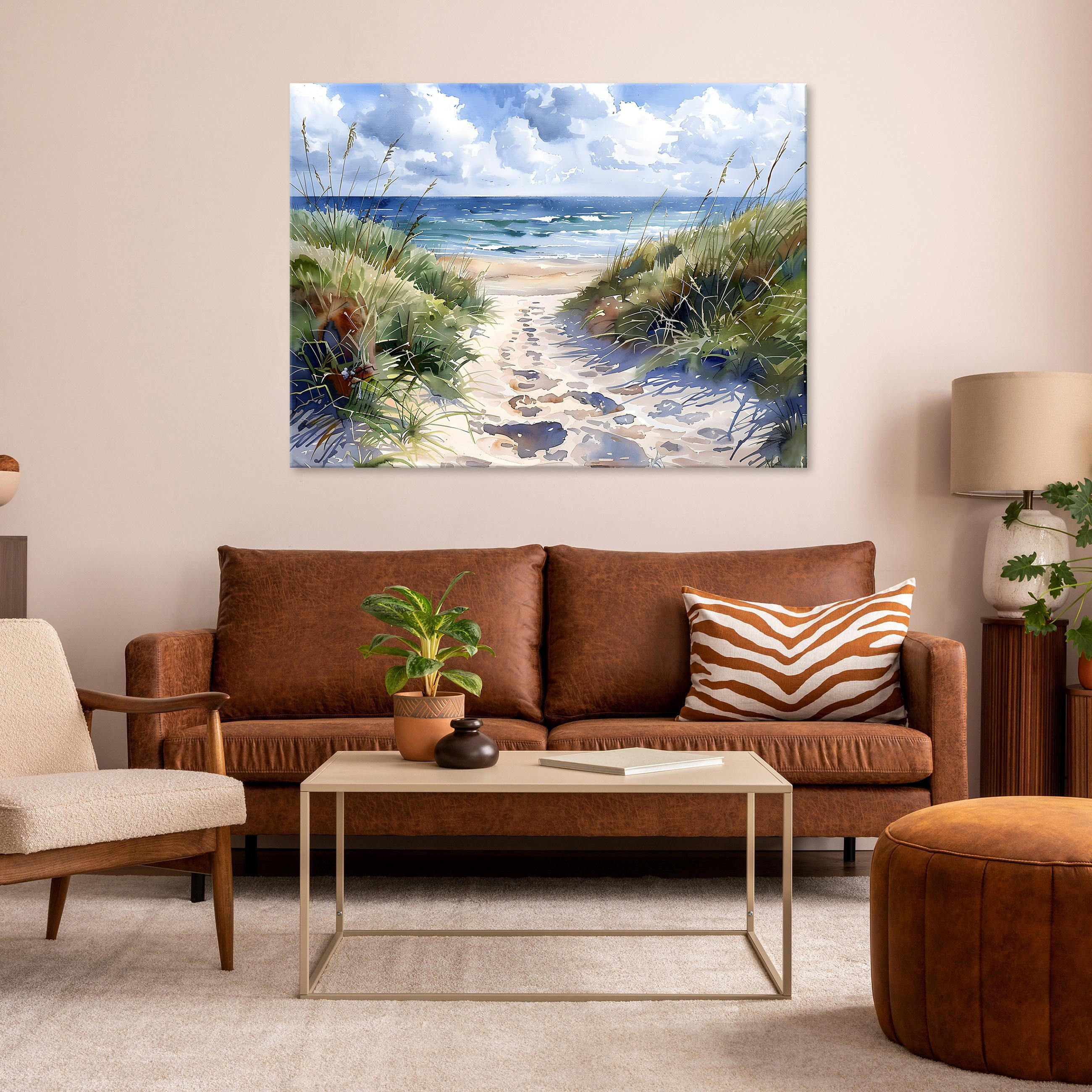 Wallarena Leinwandbild Strand Meer Landschaft Abstrakt günstig online kaufen