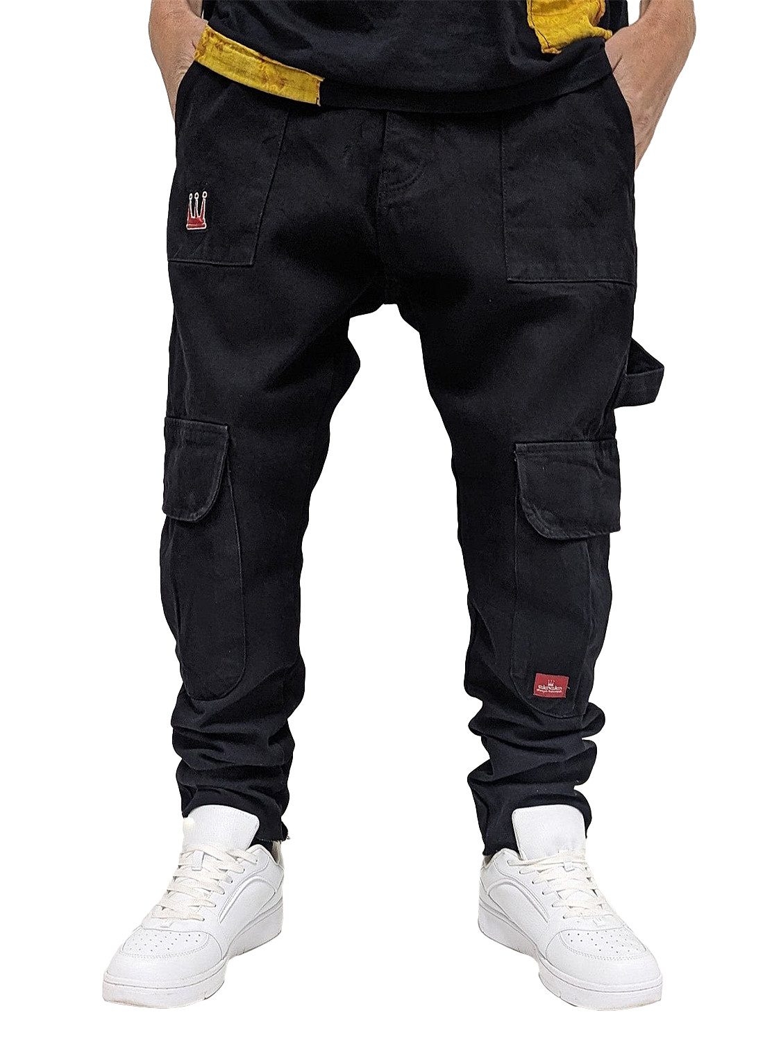 DADA Supreme Regular-fit-Jeans Baggy Denim Pants mit Logo Stitching Worker Slim Worker Slim Cargo