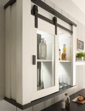 Furn.Design Küchenbuffet Stove (Küche-Set in weiß Pinie Landhaus, 7-St., inklusive Kücheninsel) mit Soft-Close Funktion