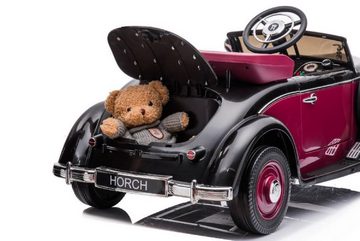 ES-Toys Elektro-Kinderauto Kinder Elektroauto Oldtimer, Belastbarkeit 50 kg, Audi Horch 930V, EVA-Reifen, MP3, lizenziert