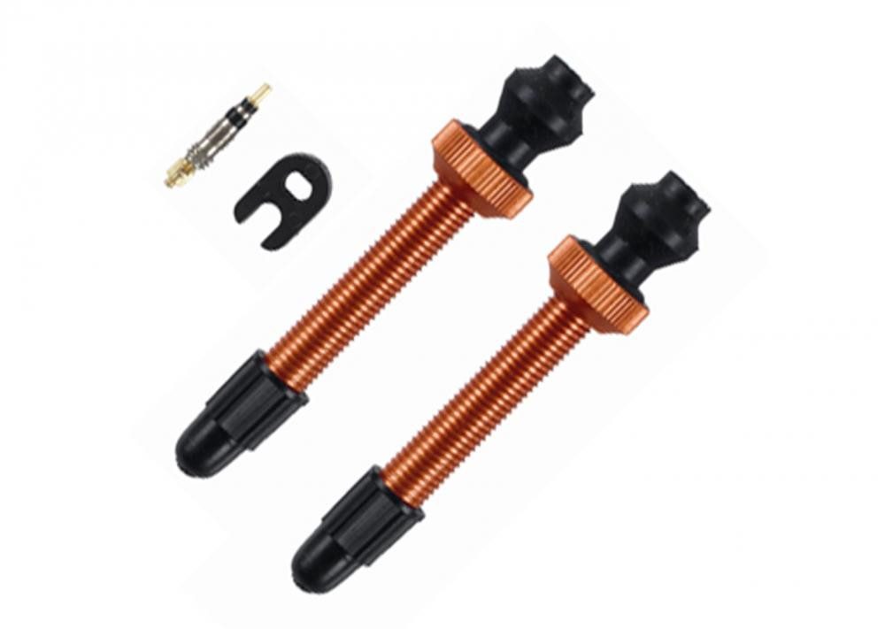 Barbieri Fahrradreifen Barbieri Tubelessventil Alu SV 45mm orange VE 2 Stück