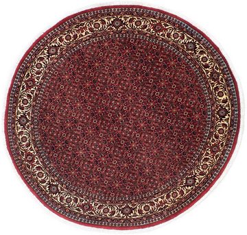 Orientteppich Perser - Bidjar rund - 155 x 155 cm - dunkelrot, morgenland, rund, Höhe: 15 mm, Wohnzimmer, Handgeknüpft, Einzelstück mit Zertifikat