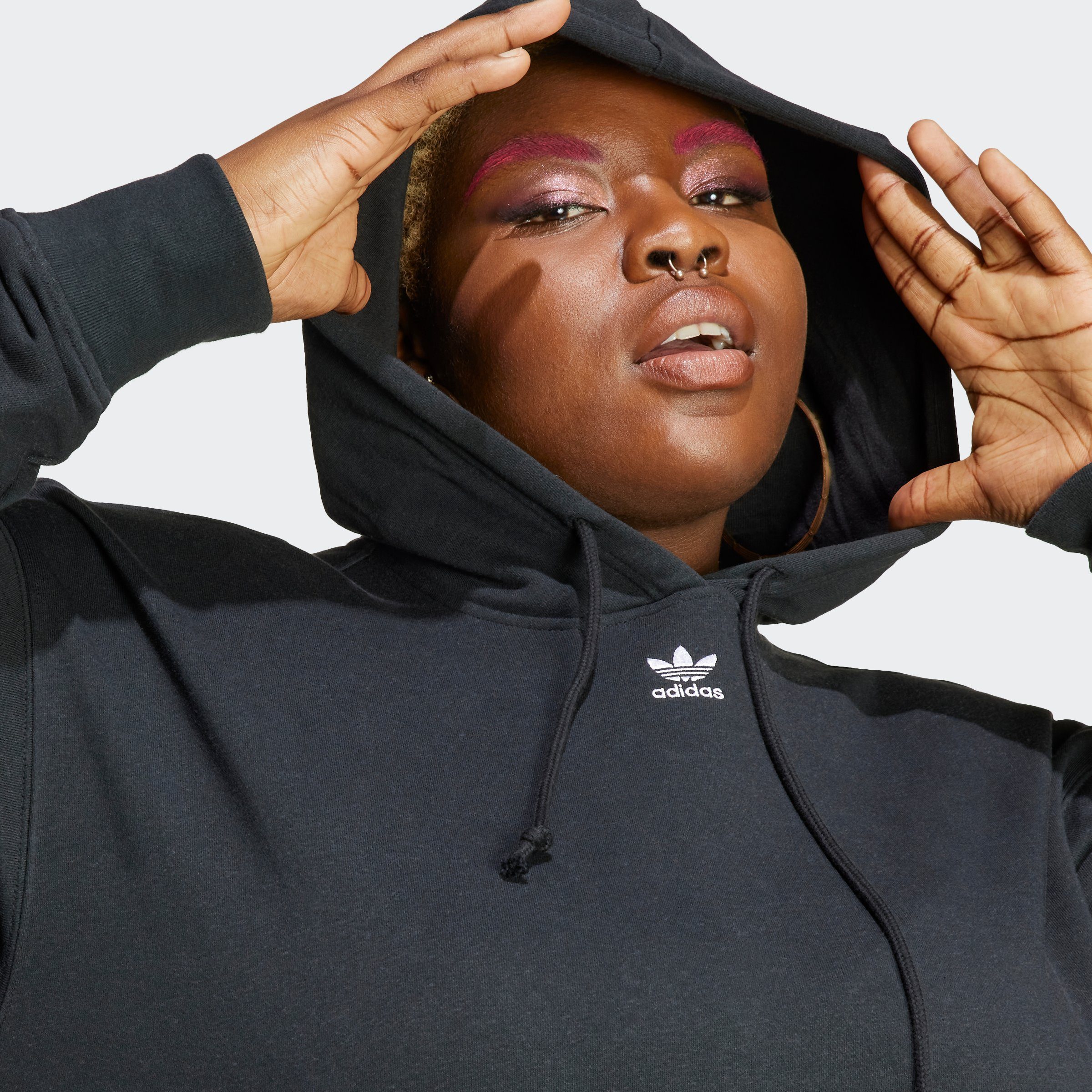HEMP adidas MADE HOODIE Kapuzensweatshirt Black WITH ESSENTIALS+ Originals