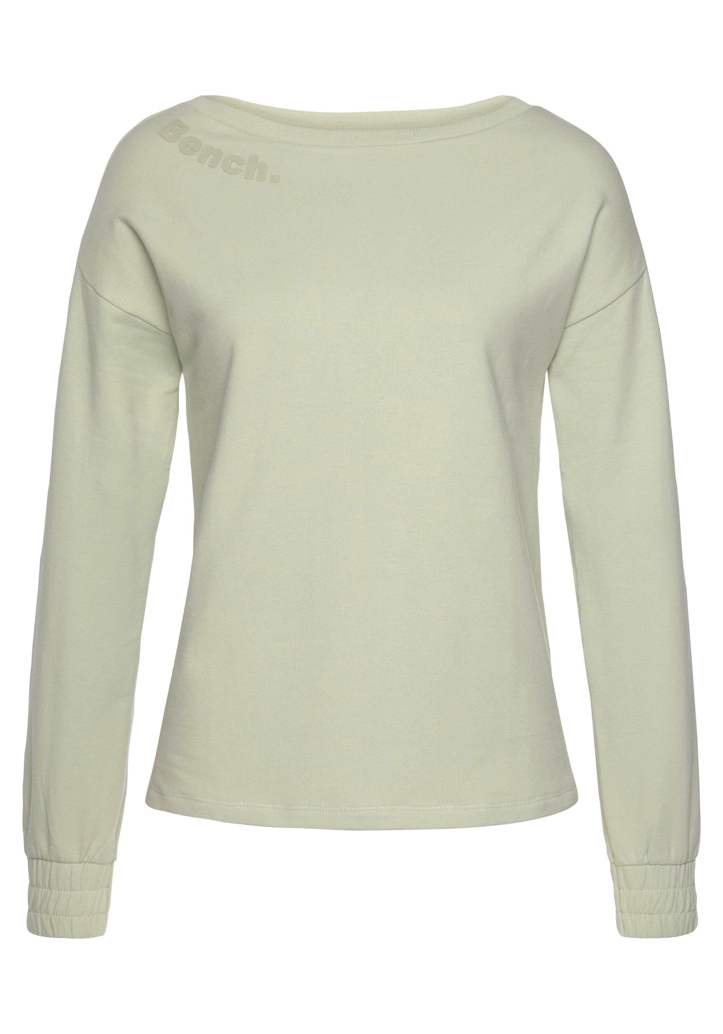 Bench. Loungewear Sweatshirt mit gerafften Ärmelbündchen, günstig online kaufen