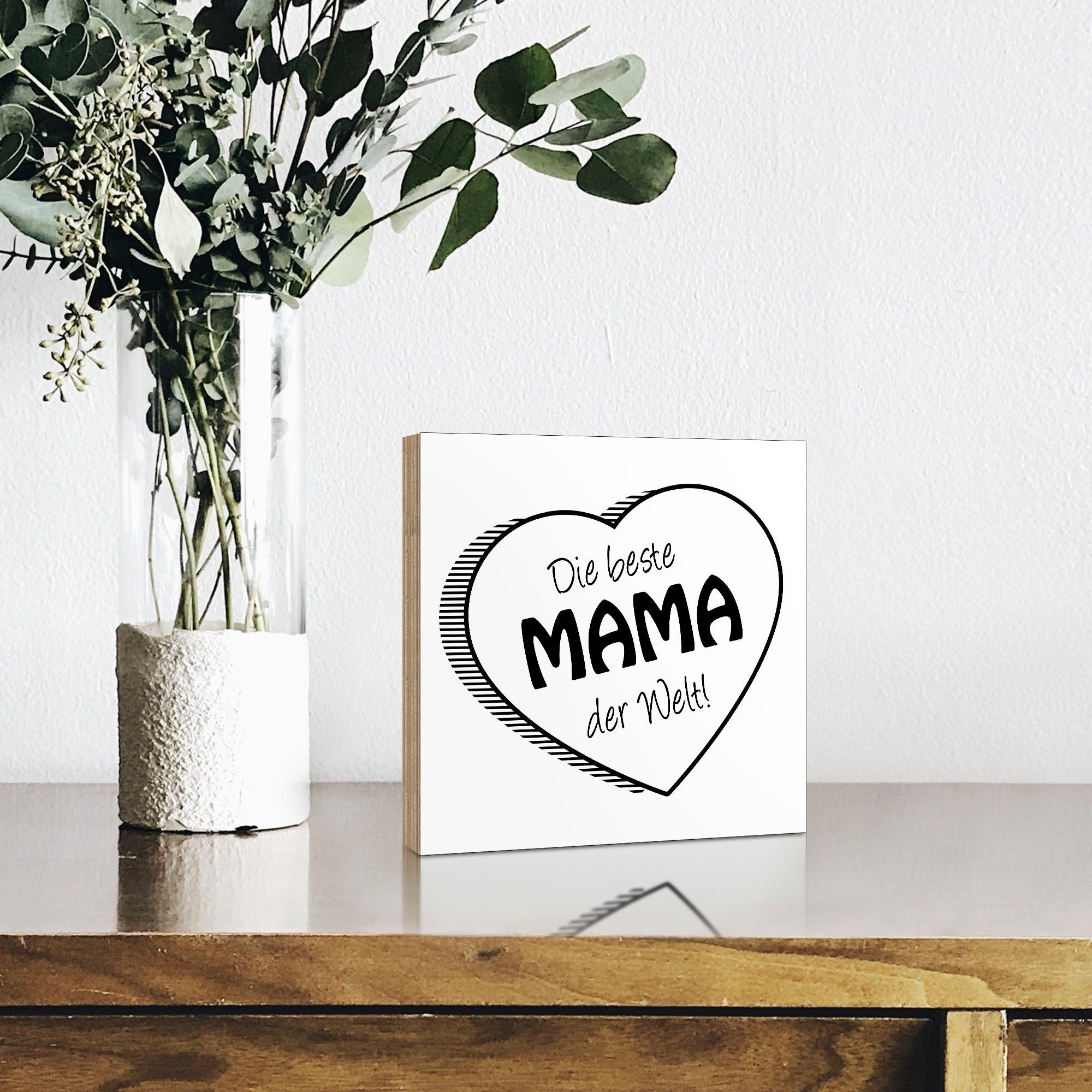 Artland Holzbild Die beste Mama der günstig online kaufen