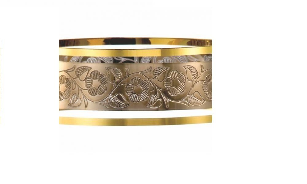 Crystalex Longdrinkglas Ideal Exclusive Gold Platin 250 ml 6er Set, 6-tlg., Kristallglas, Kristallglas, Goldrand und Platinrand mit Gravur