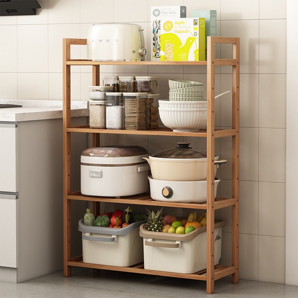 CHZIMADE Standregal Bambus-Massivholzregal, Blumenständer/Wohnzimmer, Büche günstig online kaufen