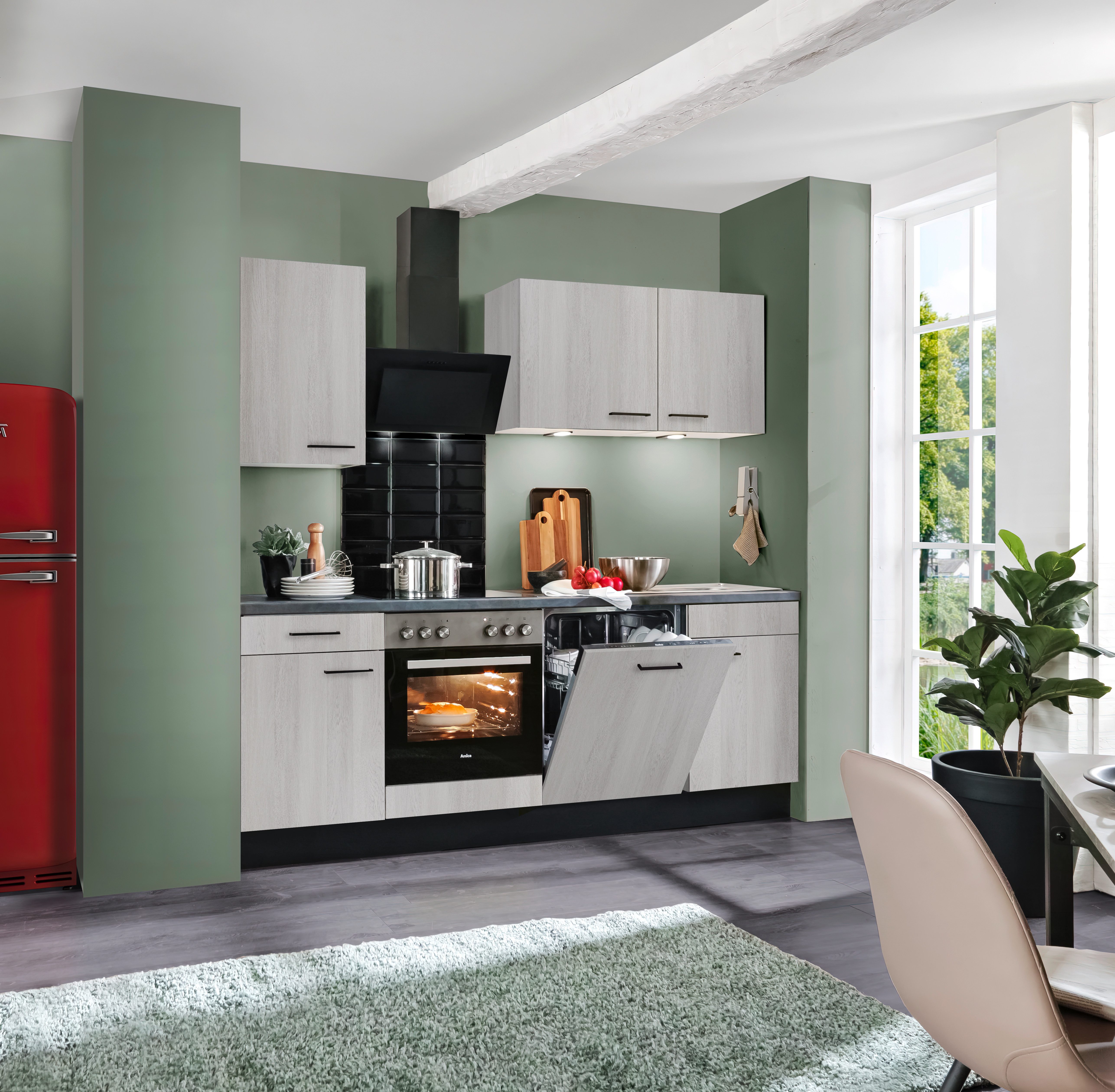 wiho Küchen Küche Nisos, Soft-Close-Funktion, Breite 220 cm, höhenverstellb günstig online kaufen