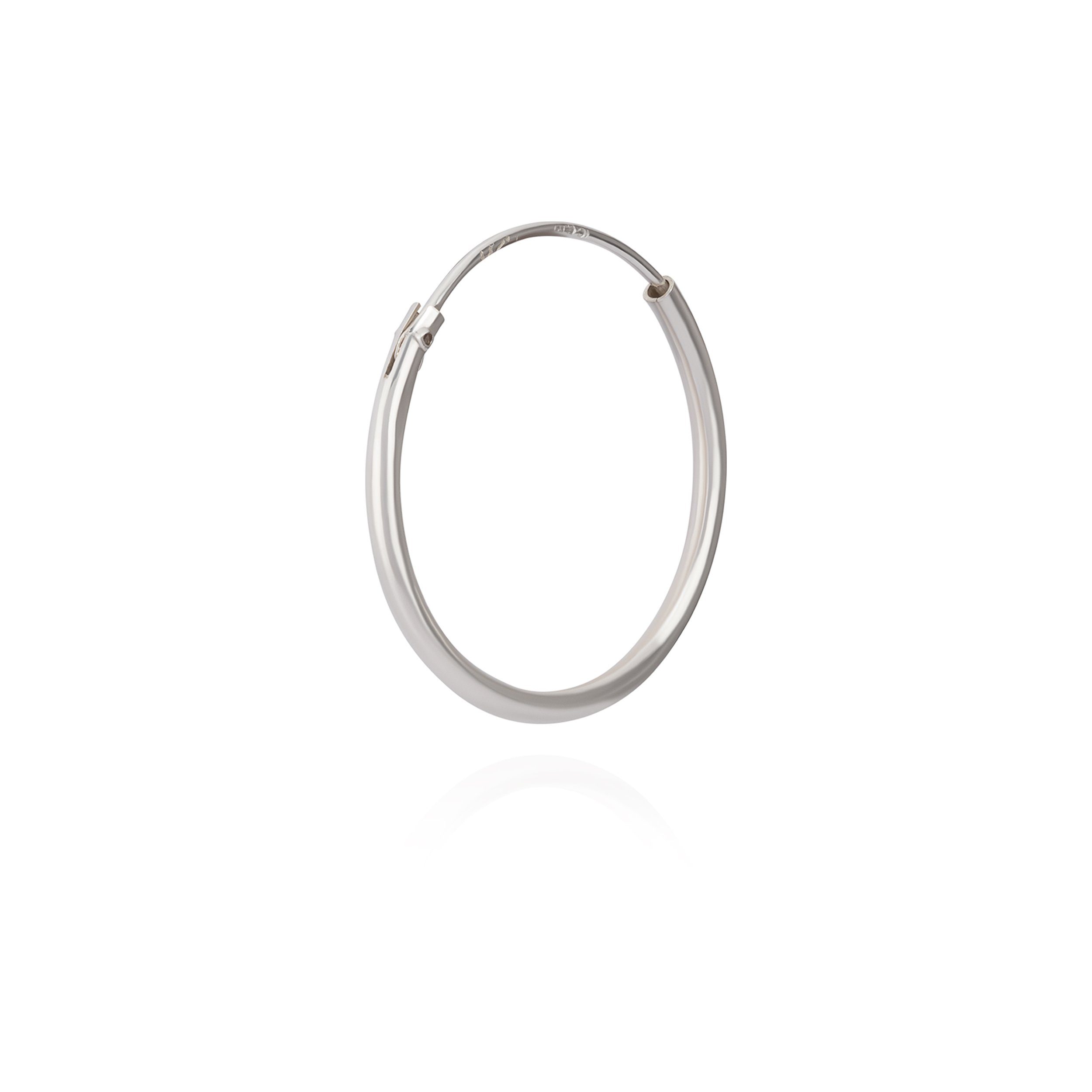 Single-Creole Einzel 925 Sterling Silber Creole Ohrring Ohrschmu