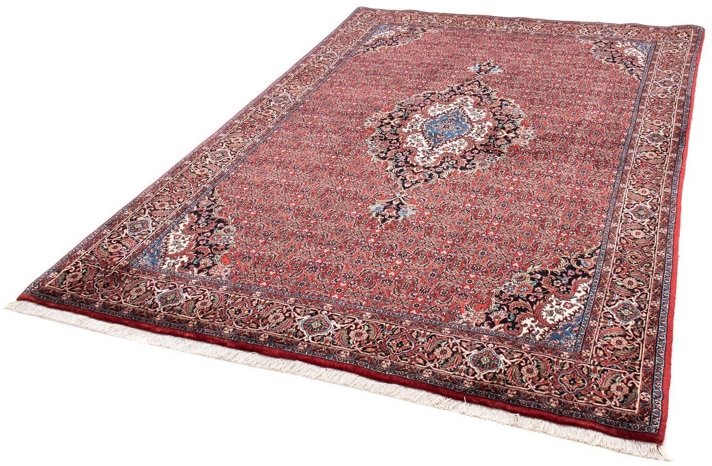 Orientteppich Perser - Bidjar - 233 x 166 cm - rot, morgenland, rechteckig, Höhe: 15 mm, Wohnzimmer, Handgeknüpft, Einzelstück mit Zertifikat