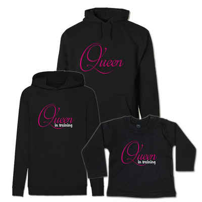 G-graphics Kapuzenpullover Queen & Queen in training (Familienset, Einzelteile zum selbst zusammenstellen) Kinder & Erwachsenen-Hoodie & Baby Sweater