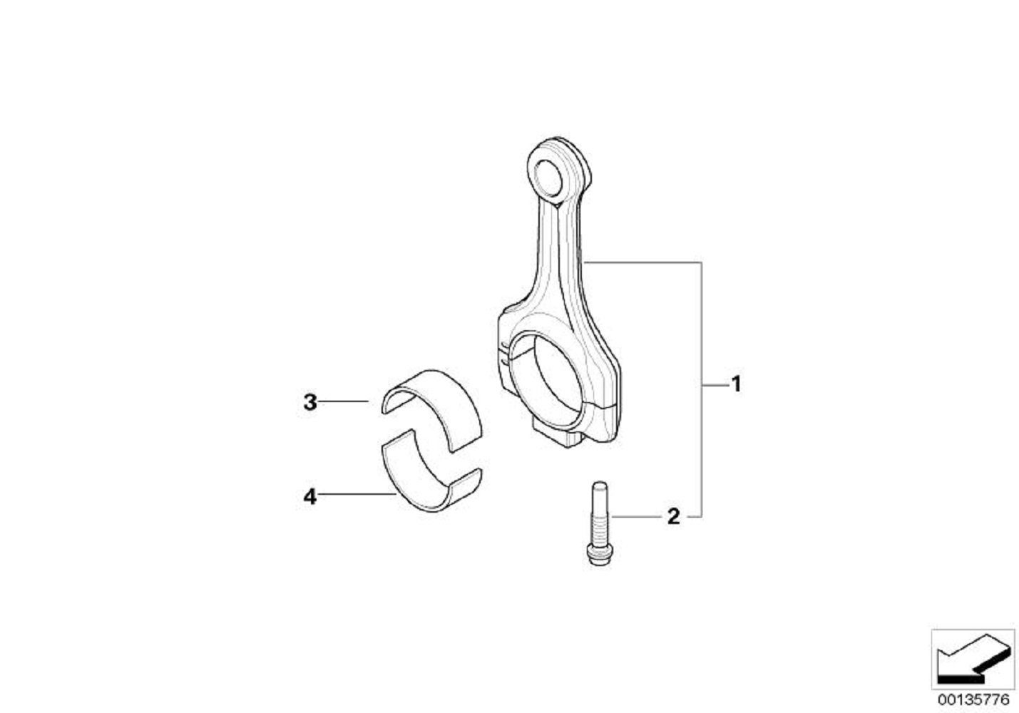 BMW Schraube 20x ORIGINAL BMW Pleuelschraube 5er E60 E61 M5 11247834522, (1 St)