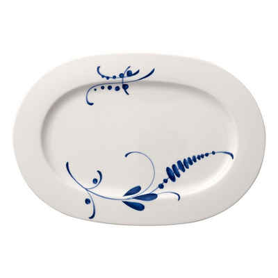 Villeroy & Boch Servierplatte Vieux Luxembourg Brindille Platte oval 340x235mm, Porzellan, (1-tlg)