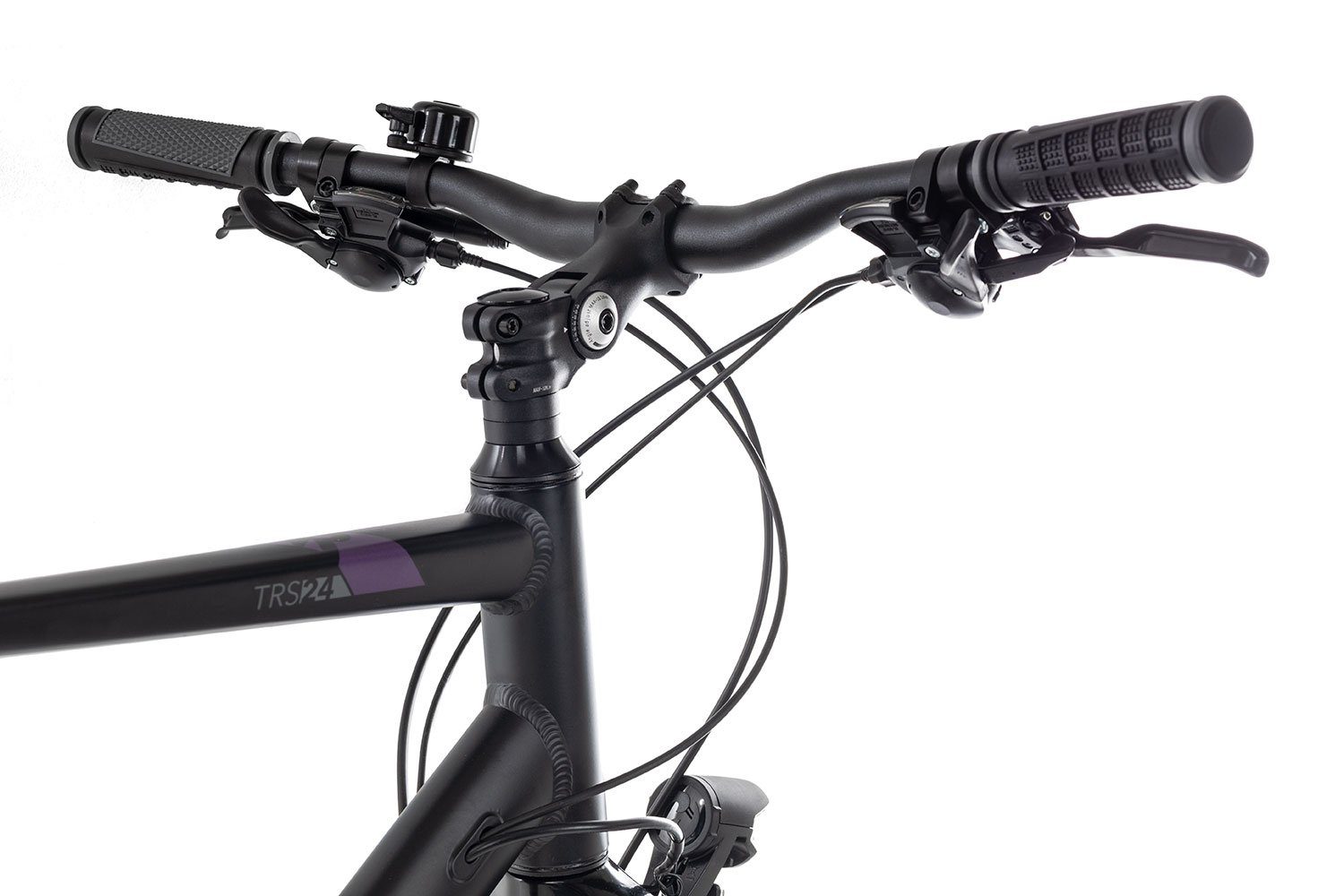 purple Herrenrad Shimano Zoll 2R Gang Manufaktur black matt/grey/deep Trekkingrad TRS24 Schaltwerk, 2022, RD-M360-8 Kettenschaltung, 24 Acera 28 schwarz/grau