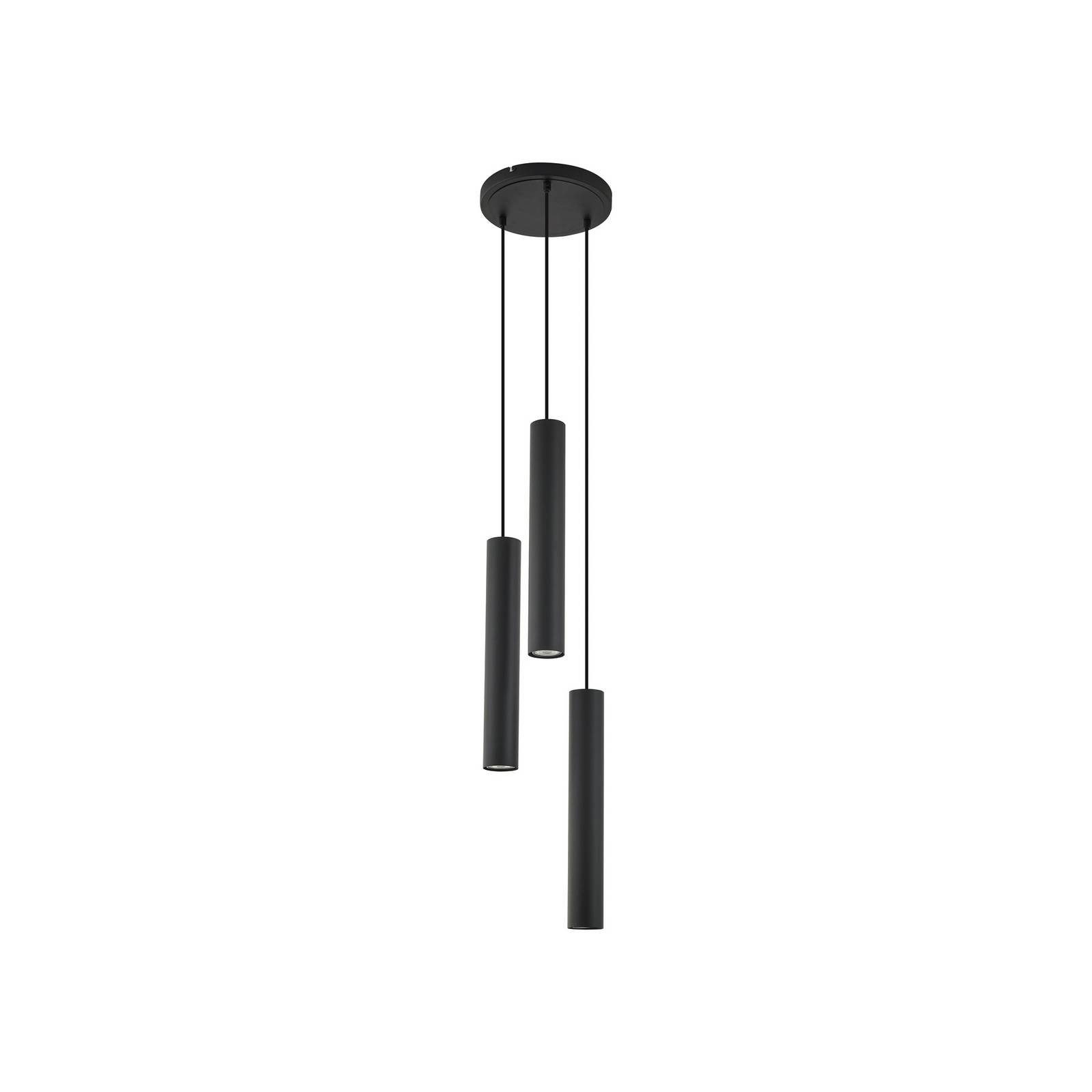 Lindby Hängeleuchte Joffrey, Metall, Schwarz IP20, 3 x 10 W LED günstig online kaufen