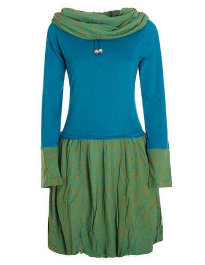 Vishes Jerseykleid Langarm Kleid Strickkleid Ballonkleid Elfen, Boho, Goa Style