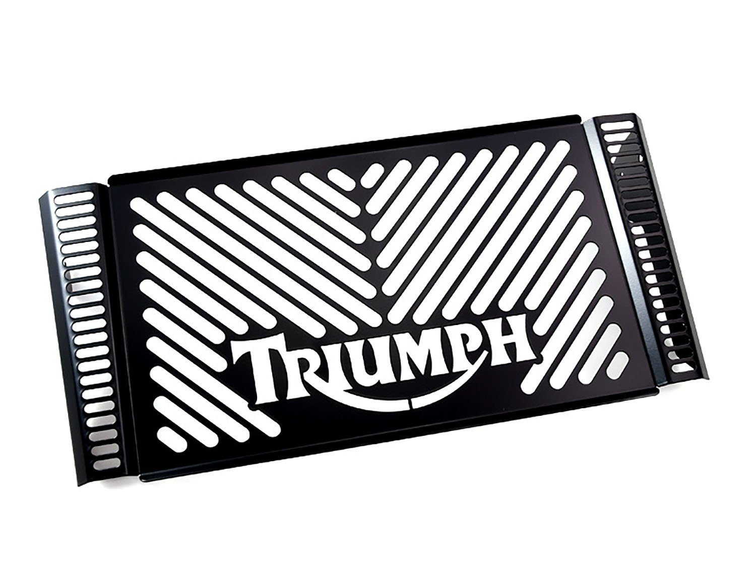 Logo Triple 2009-10 Triumph für Speed 1050 BJ Kühlerabdeckung schwarz, ZIEGER Motorradkühlerabdeckung Motorrad-Additiv