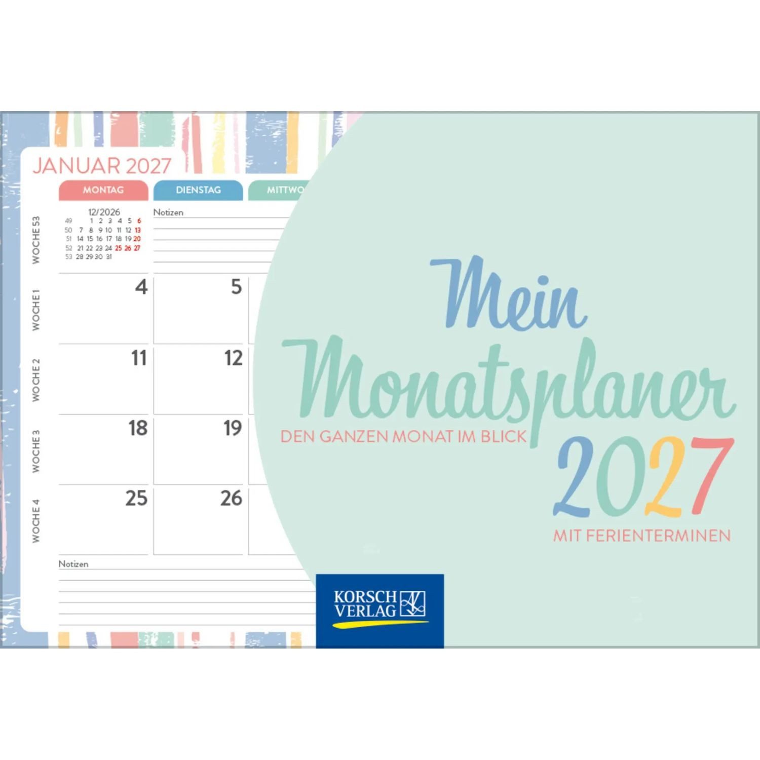 Korsch Verlag Wandkalender Mein Monatsplaner 2027