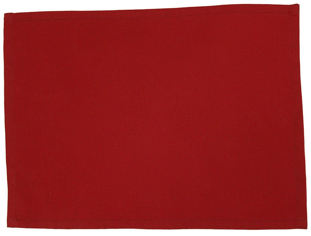 Platzset, Farbenspiel, beties, (1-St), ca. Interessante cm Karmin-Rot in fröhlichen Farben 35x45 Webstruktur Tischset