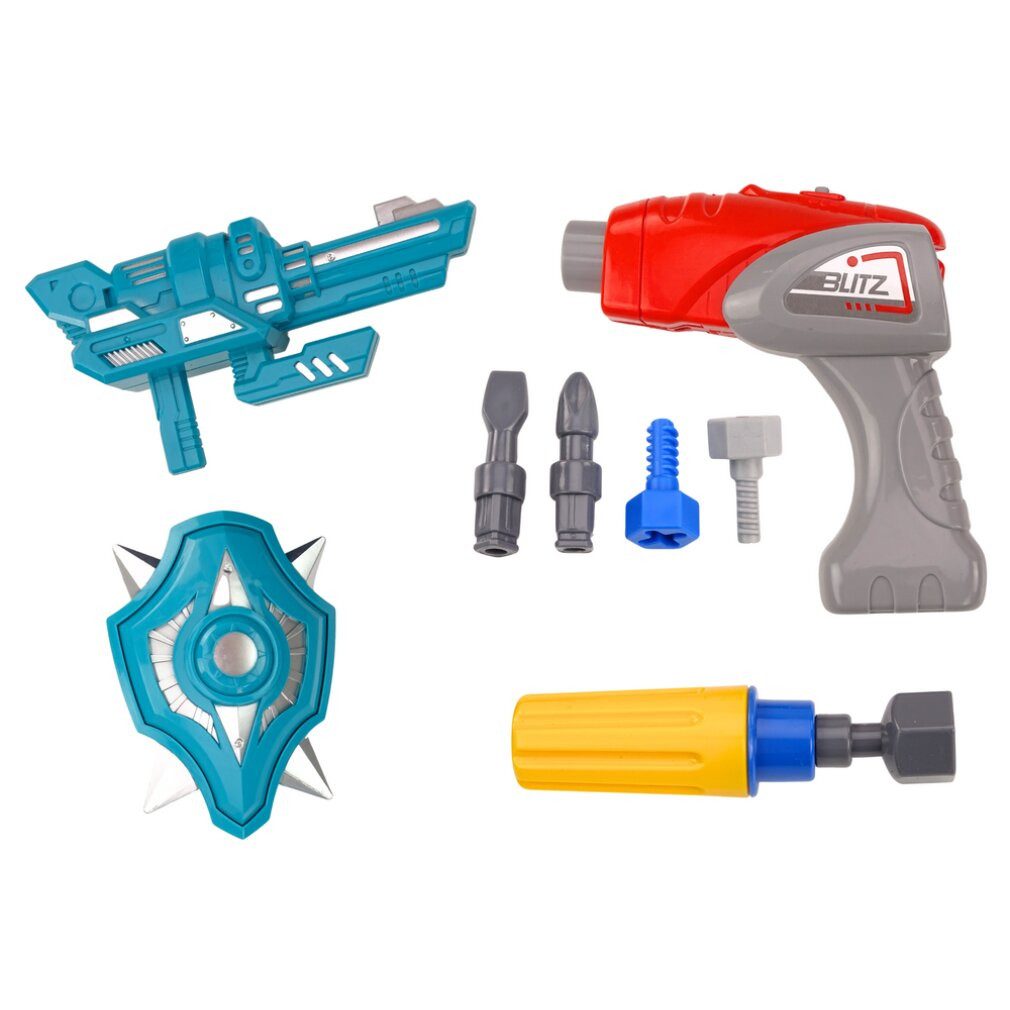 LEAN TOYS Spiel Robot Do Skr?cania Bro? Wiertarka ?rubokr?t ?wiat?a D?wi?k Czerwony