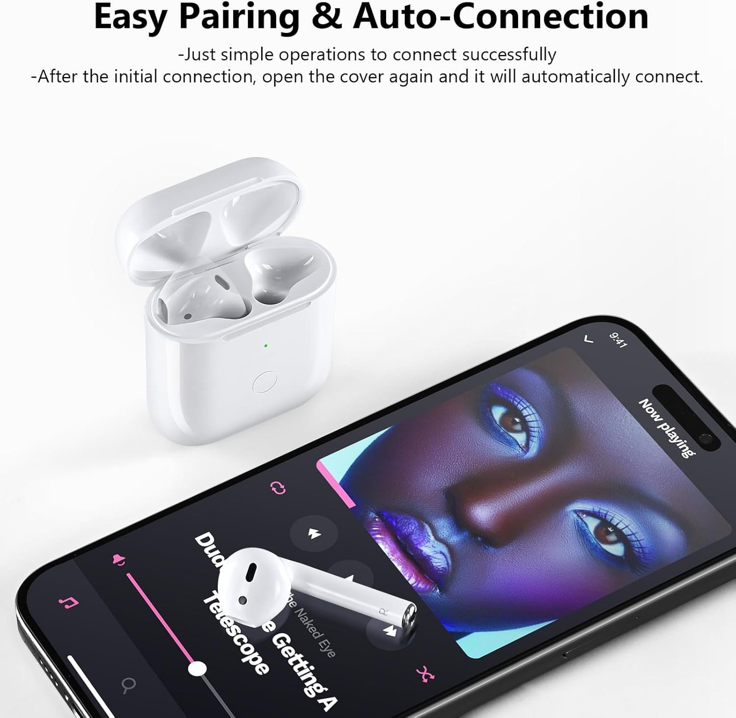 Athlix Ladecase für Apple AirPods 1 & 2, AirPods 1./2. Generation wireless Kopfhörer (Ersatz Case In-Ear-Kopfhörer (Lädt AirPods 5x, Kabelloses Laden) – Bild 3 von 5