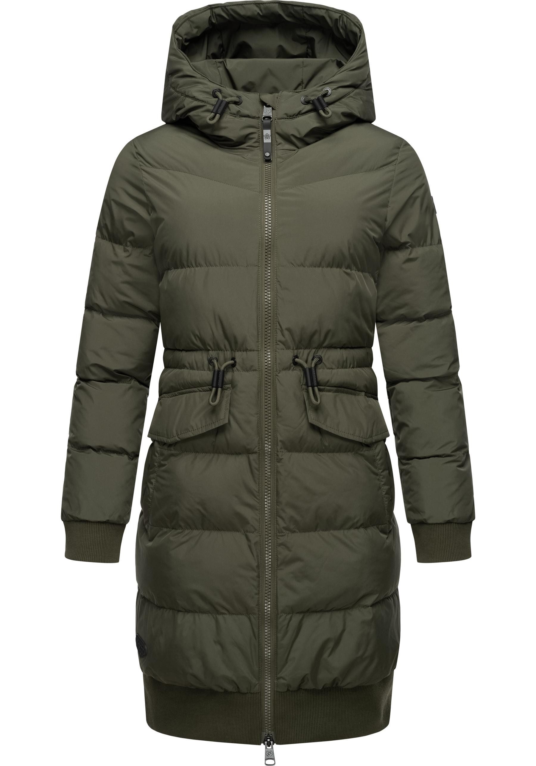 Ragwear Steppmantel Briosh Wasserdichter Damen Wintermantel mit Kapuze