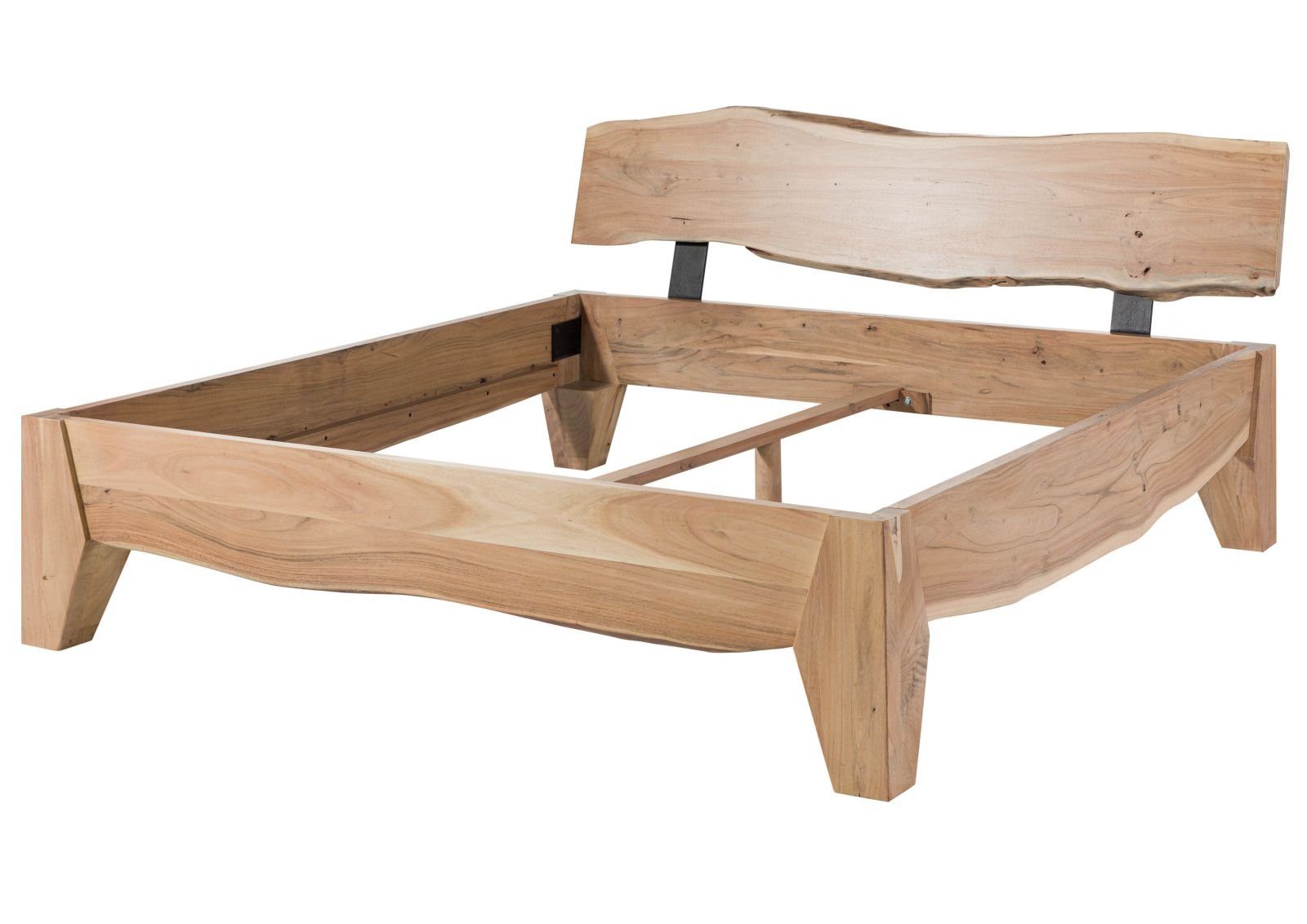 Massivmoebel24 Massivholzbett (Bett Akazie 180x200 Akazie natur lackiert PURE ACACIA #314), Bett Akazie 180x200 Akazie natur lackiert PURE ACACIA #314