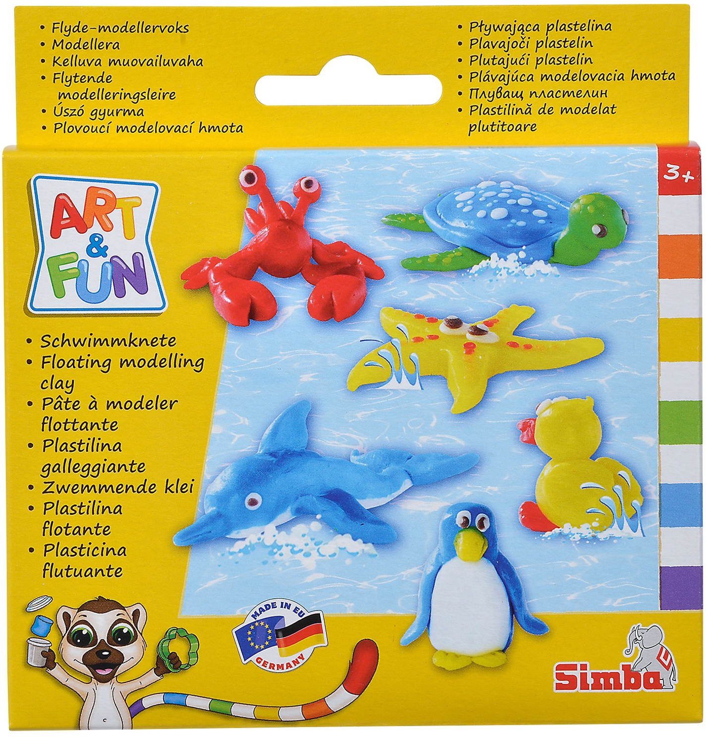 SIMBA Knete Spielzeug Kreativ Knete ART & FUN Schwimmknete Meerestiere  106324571