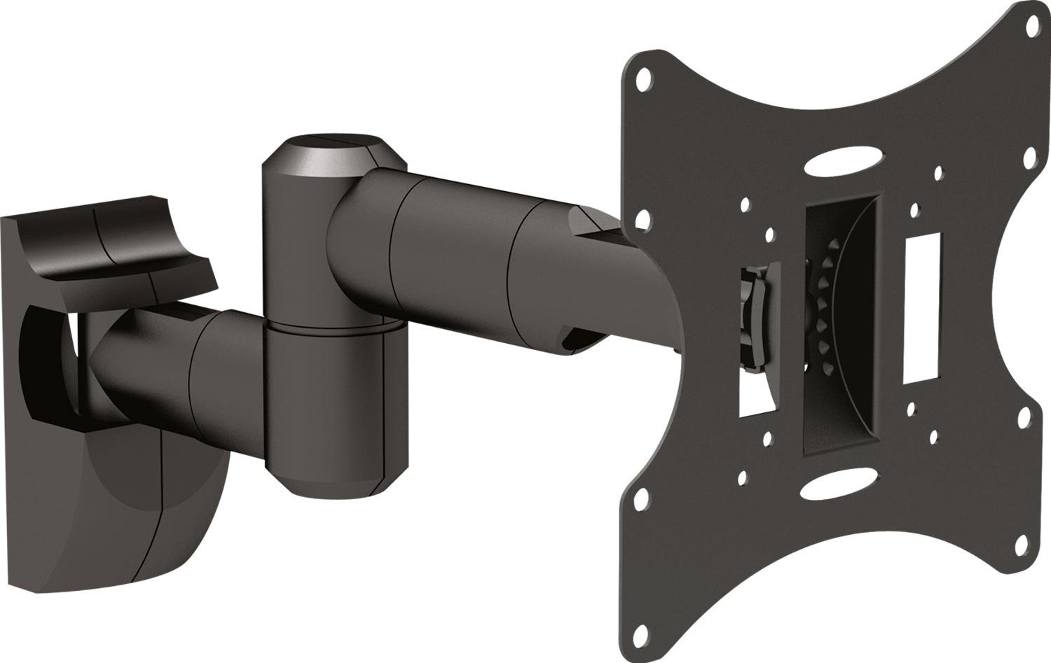 Schwaiger TV-Wandhalterung LWH050 011, (bis 42 Zoll, neigbar, schwenkbar, bis 30kg, bis 200x200mm, integrierte Kabelführung, schwarz)