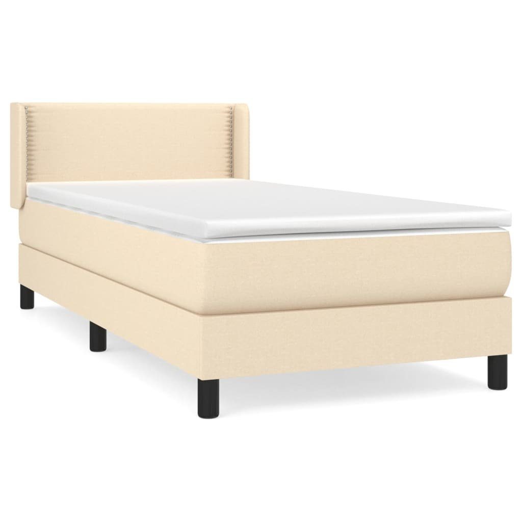 vidaXL Bett Boxspringbett mit Matratze Creme günstig online kaufen