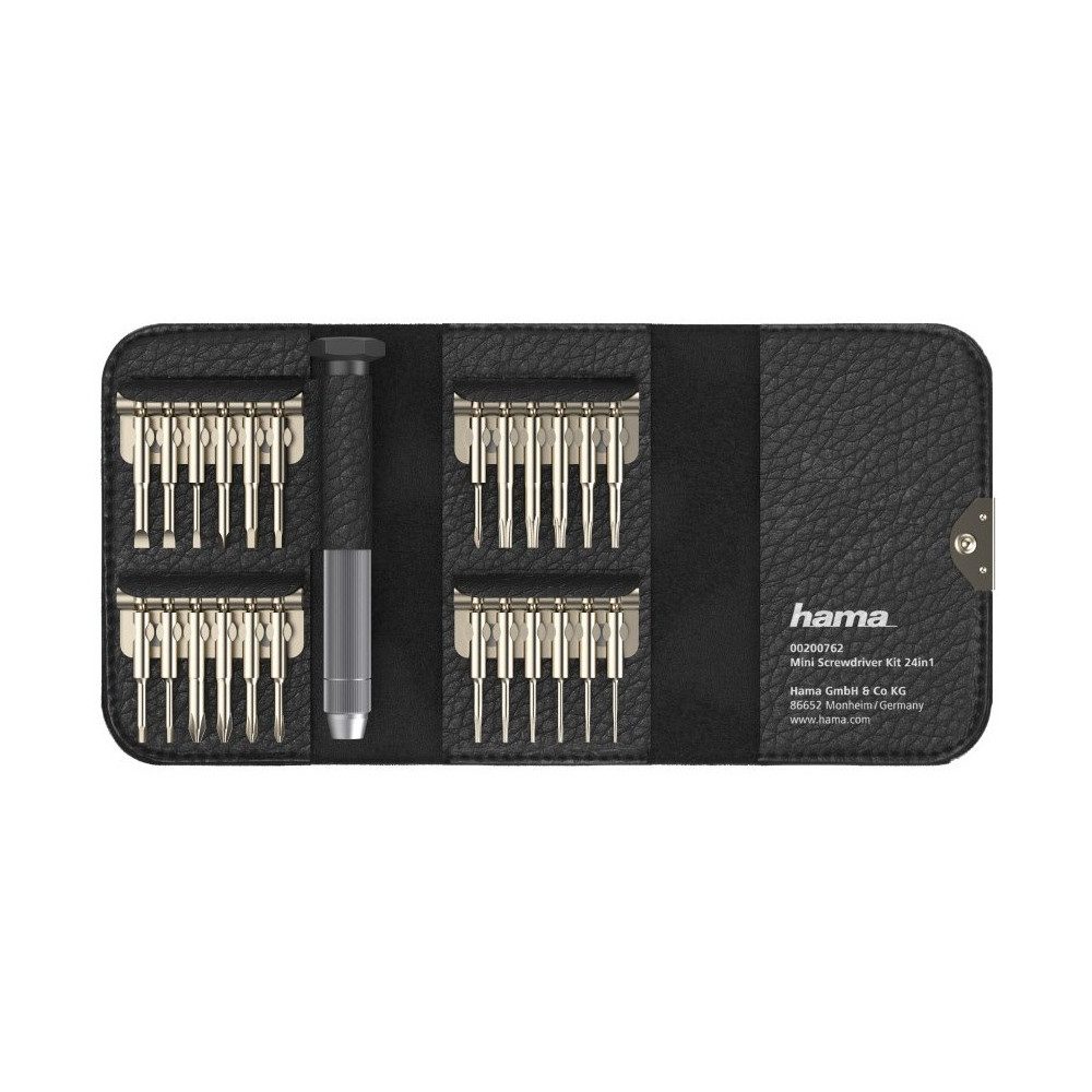Hama Schraubendreher Mini-Schraubendreher-Set 24in1 schwarz - Werkzeugset