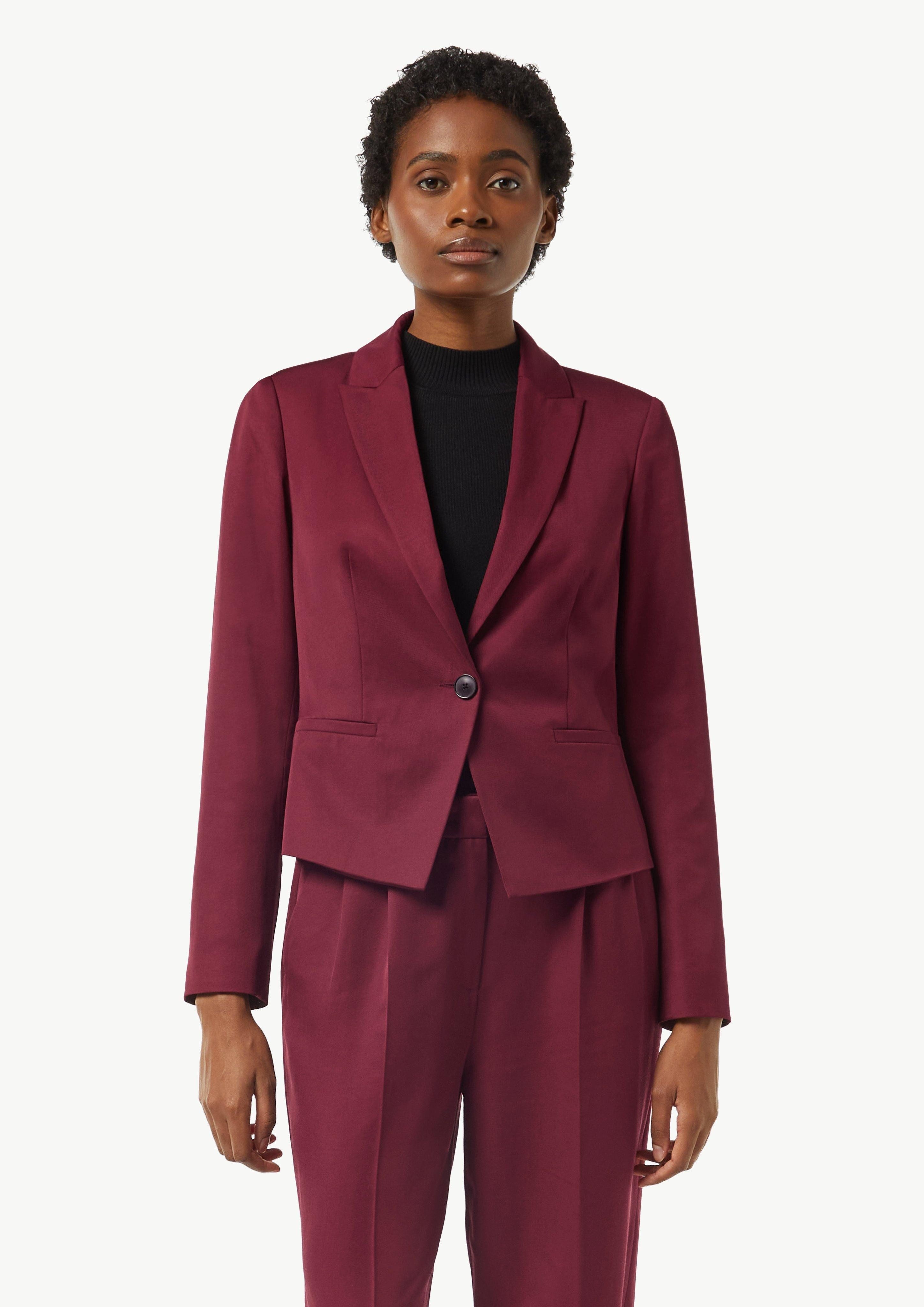 Blusenblazer Kurzer Blazer mit Reverskragen