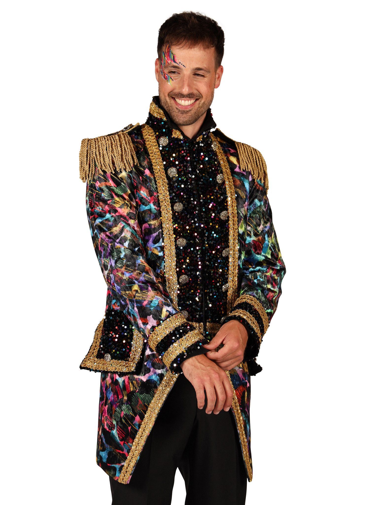 thetru Kostüm Karnevalsgarde Jacke Neon - Faschingskostüm Herren, Hochwerti günstig online kaufen