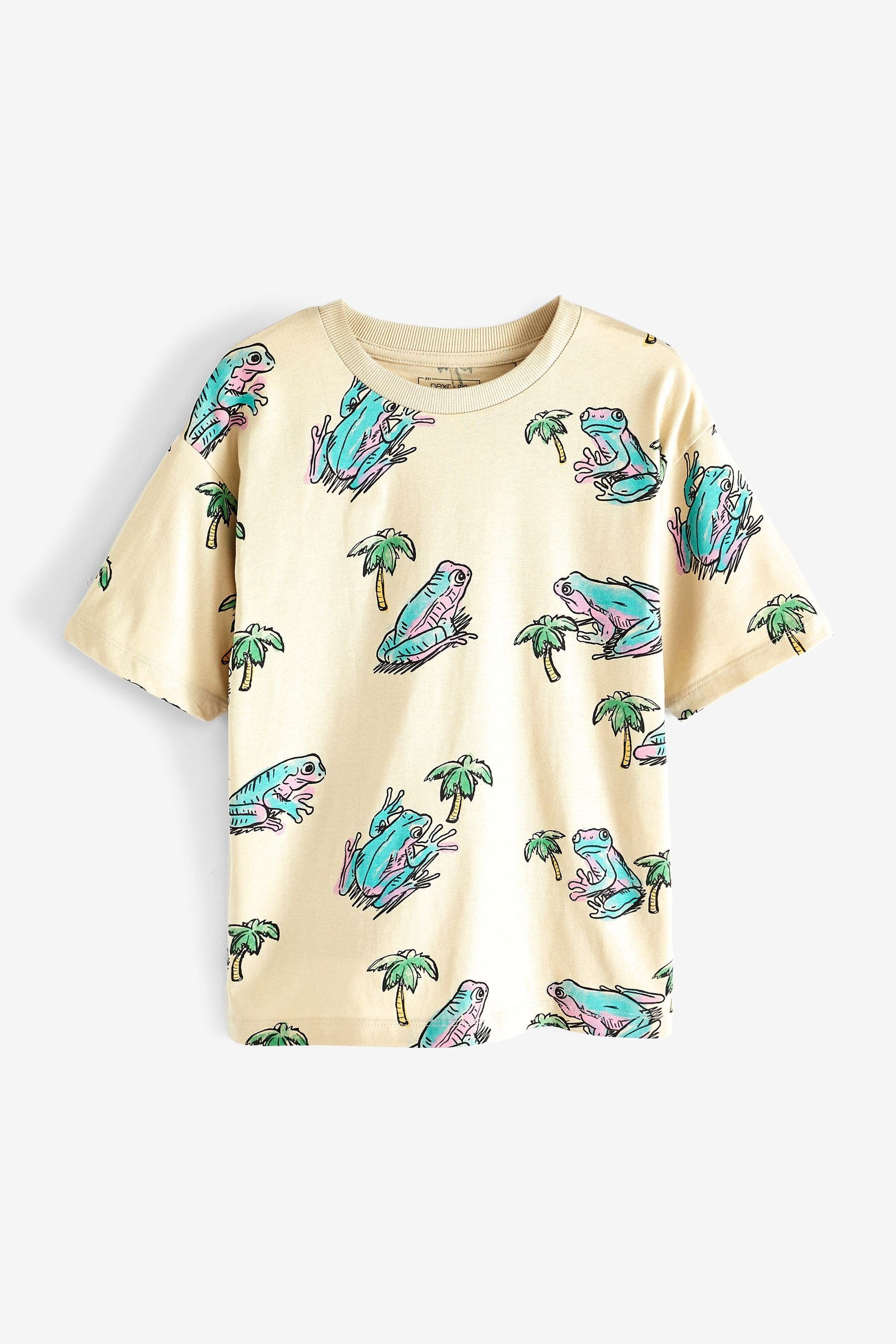 Next T-Shirt Kurzarmhemd mit sommerlichem Print (1-tlg)