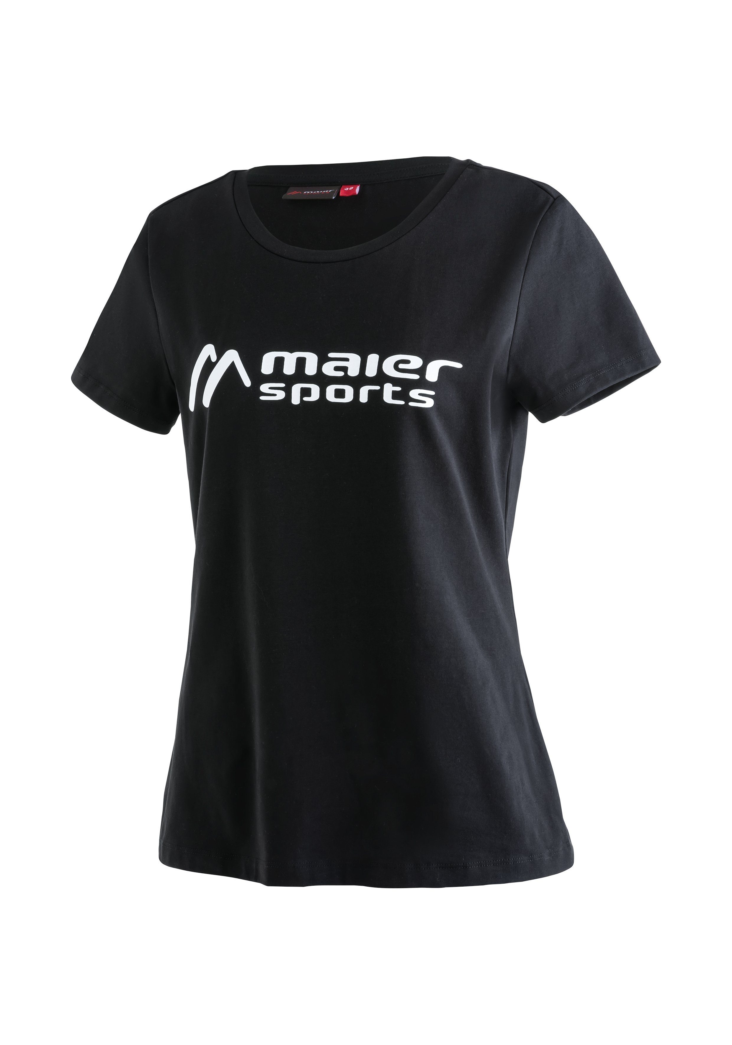 Maier Sports Vielseitiges Rundhalsshirt W MS elastischem Material Funktionsshirt aus Tee schwarz