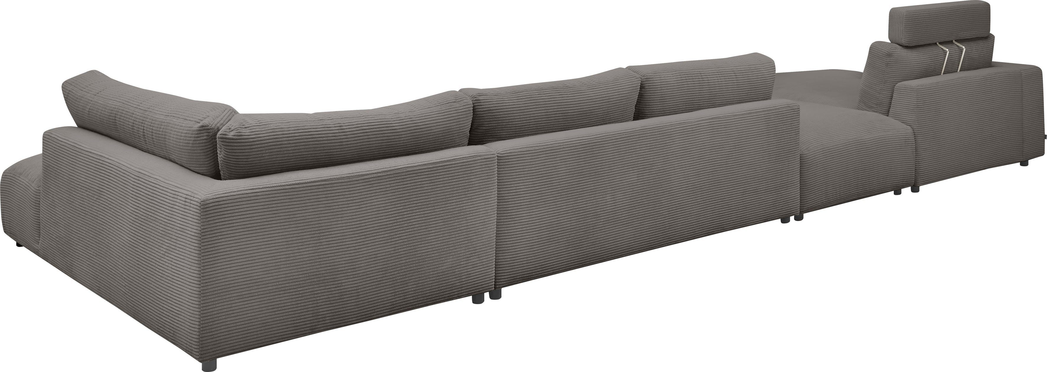 Musterring Wohnlandschaft Lucia U-Form, Cord-Bezug, inklusive Kopfstütze, Gesamtbreite 524 cm