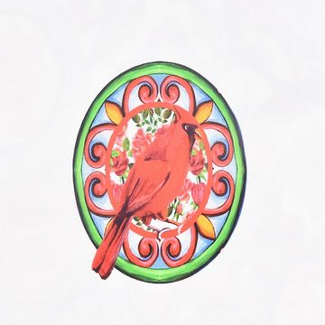 SCHÖNER LEBEN. Stoff Jersey Stenzo Digitaldruck Paneele Vogel Blume weiß bunt 1,50m Breite, Digitaldruck