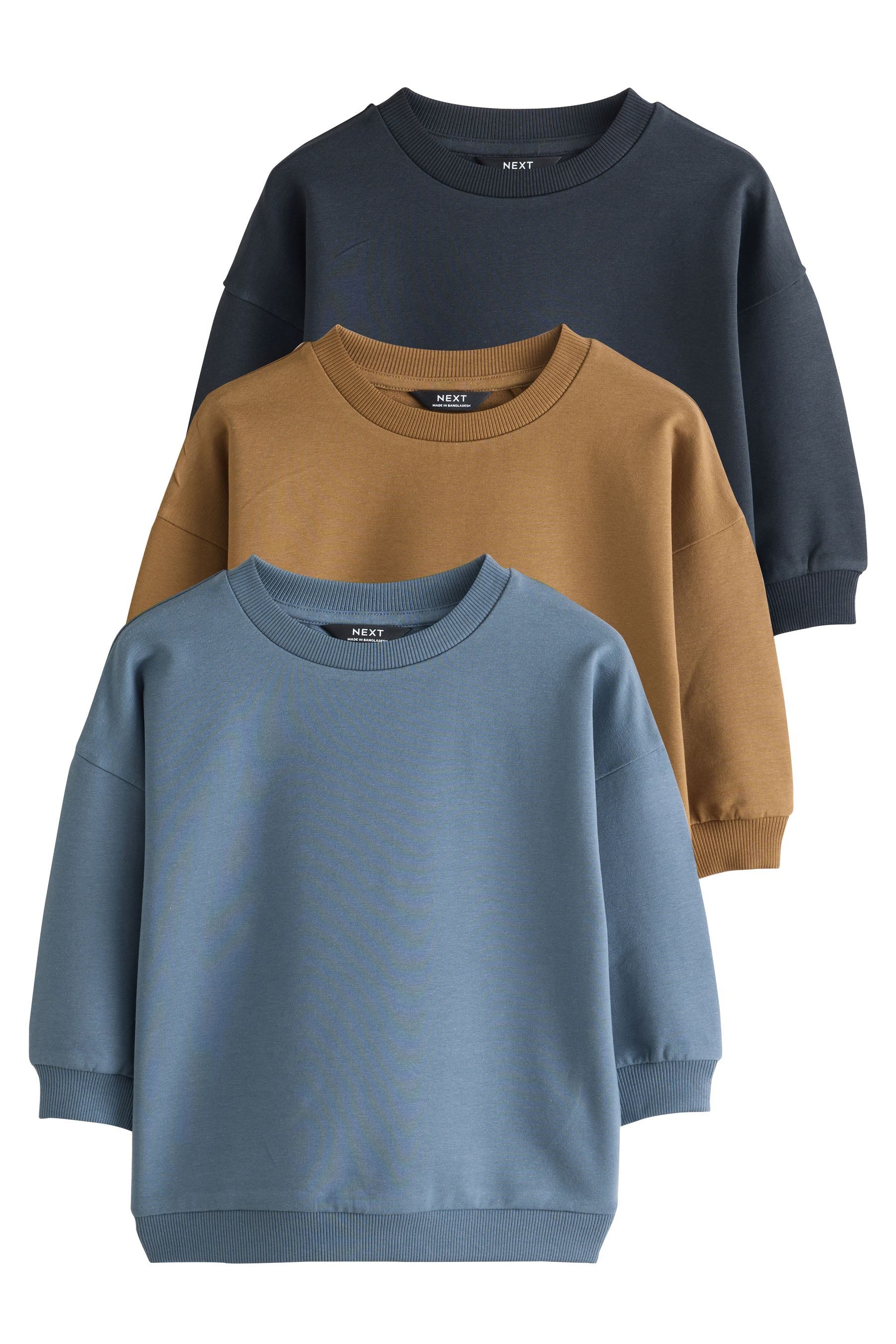 Next Sweater Sweat-Tops in Uni, 3er-Pack (3-tlg)