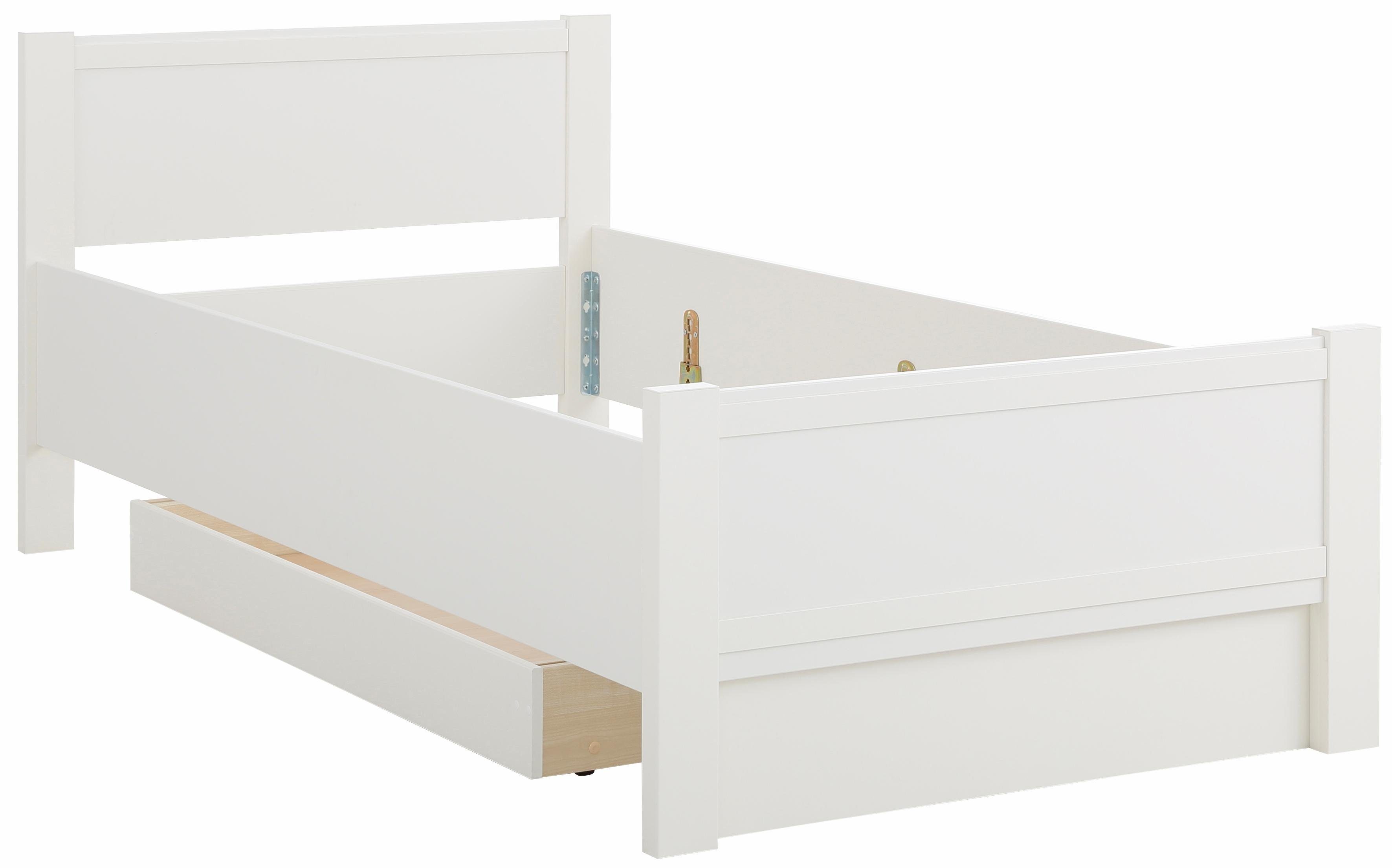 priess Bett Husum Schlafzimmer Jugendzimmer Rahmenbett, Komforthöhe, hochwertige Premium Qualität, für Motorrahmen geeignet