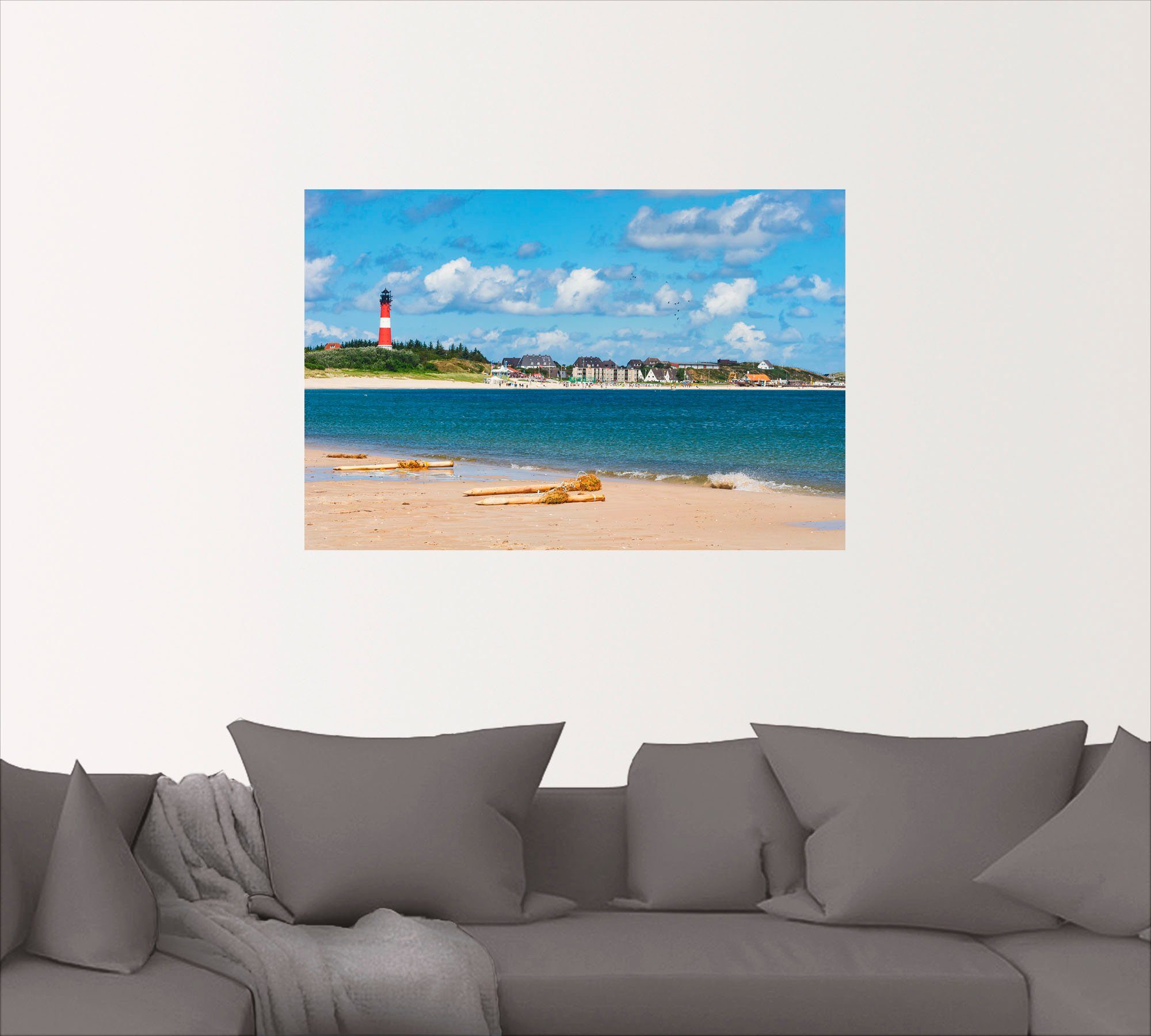 Leinwandbild, (1 Sylt, Hörnum Poster Wandaufkleber - oder in Wandbild St), Artland als Insel Strand versch. Alubild, Größen